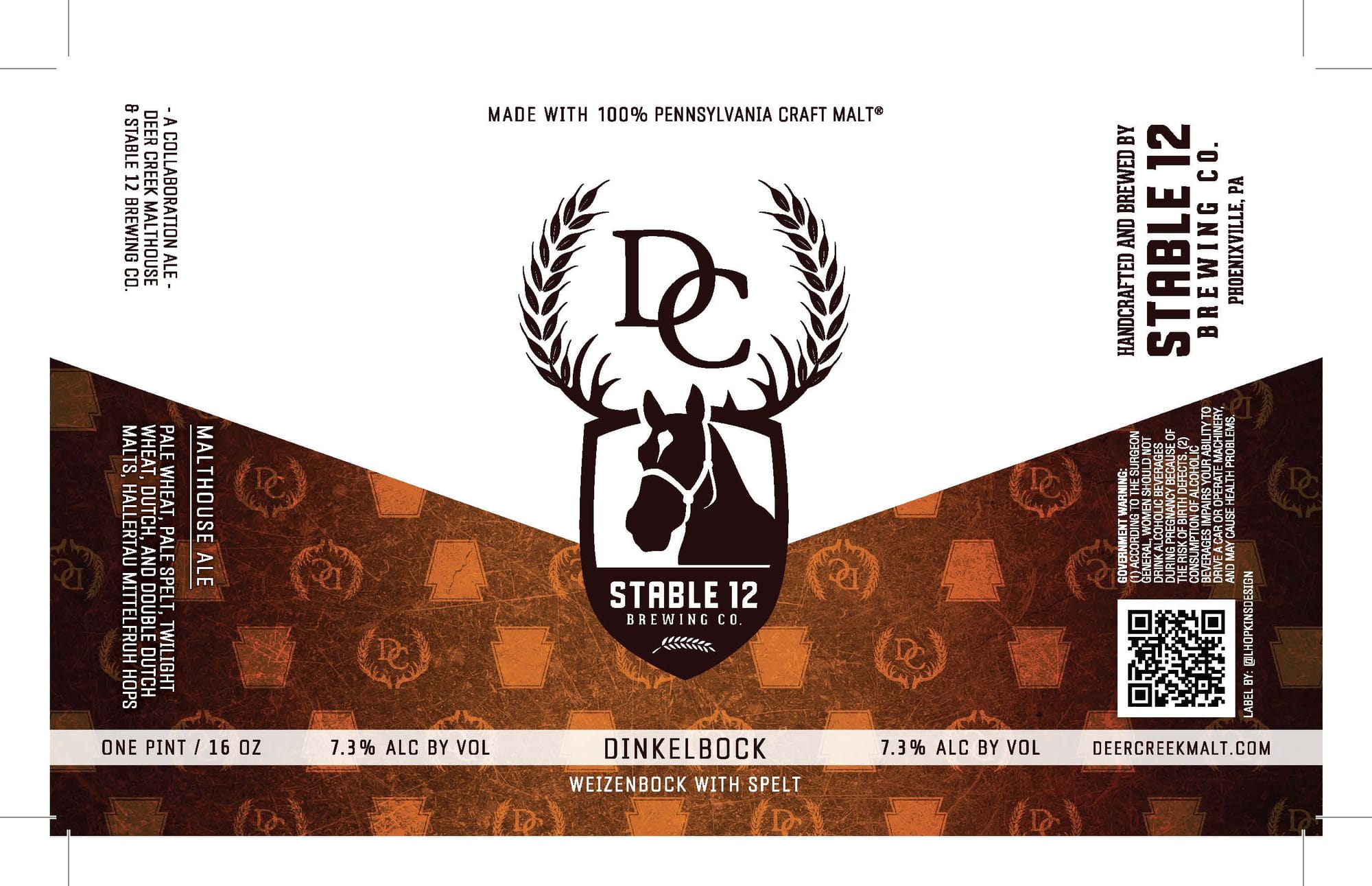 Dinkelbock by Stable 12 Brewing Co. - beer label