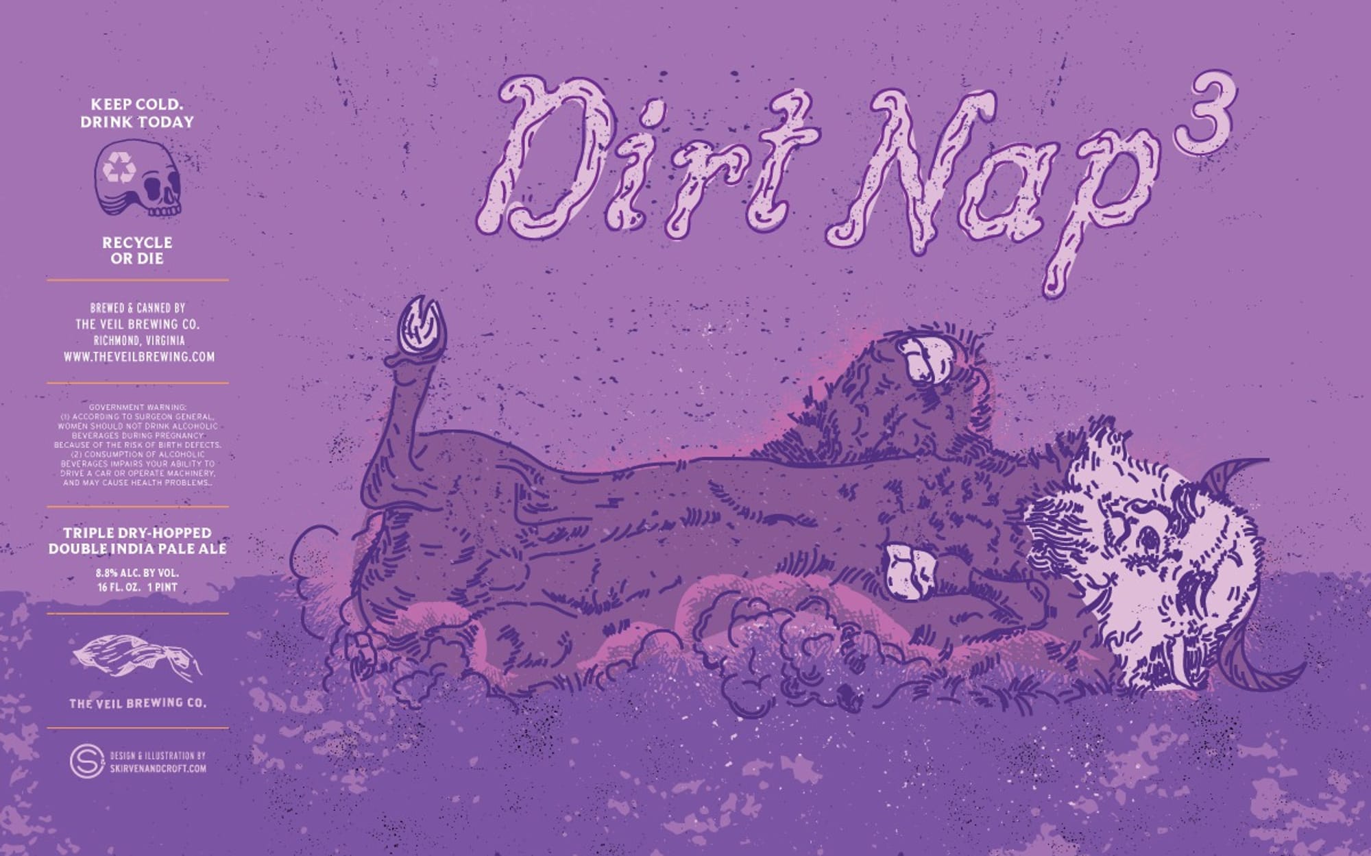 Dirt Nap by The Veil Brewing Co. - beer label