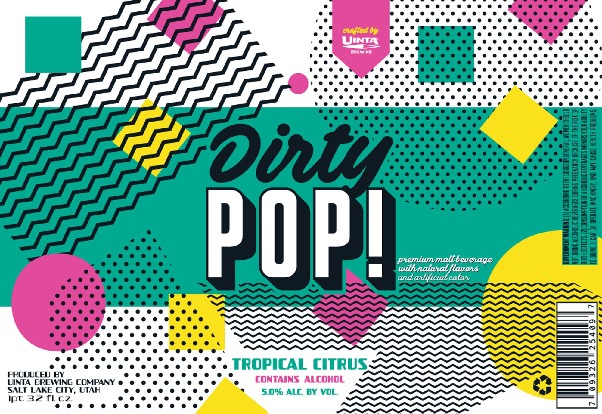 Dirty Pop! by Uinta Brewing - beer label
