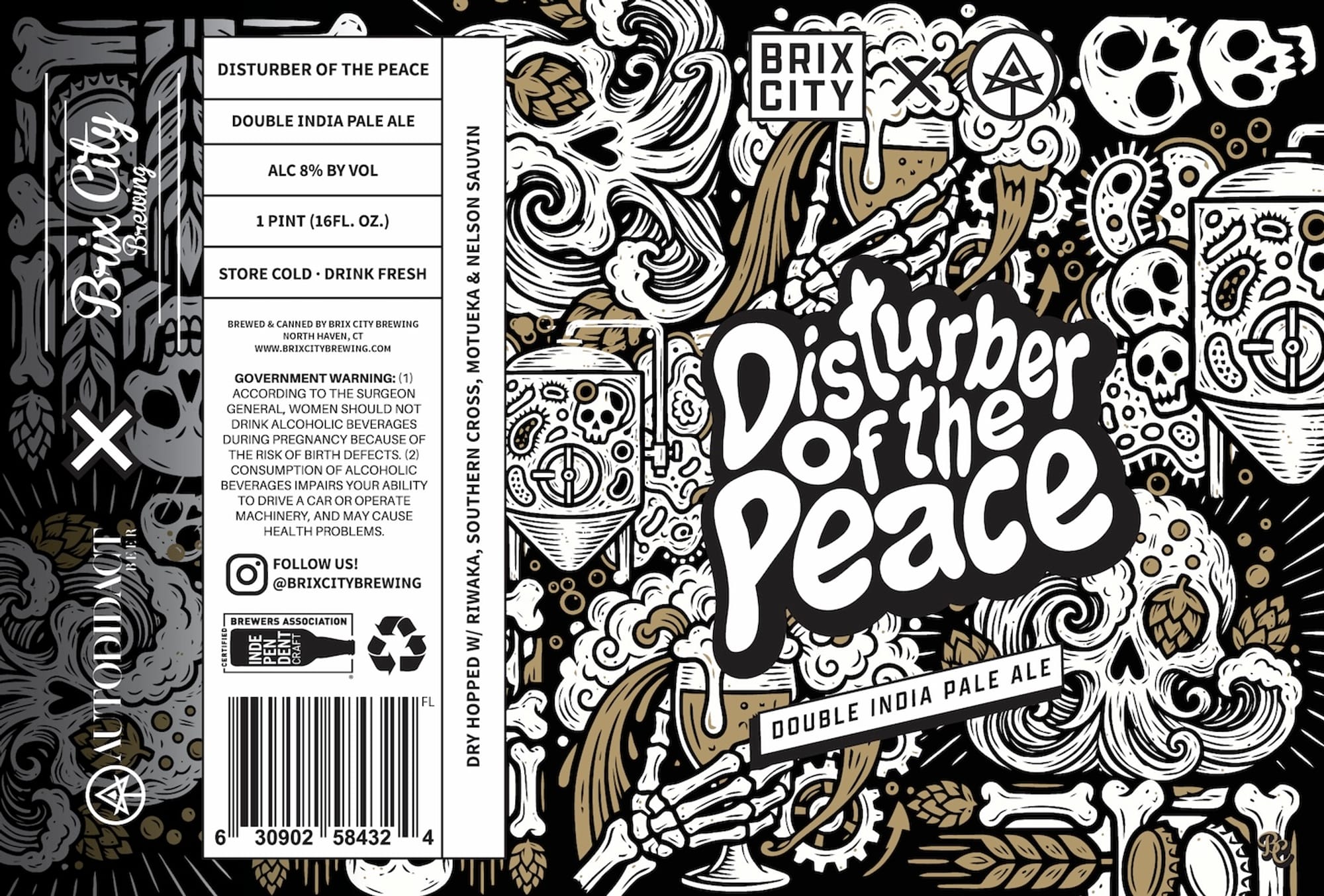 Disturber of the Peace by Brix City Brewing - beer label