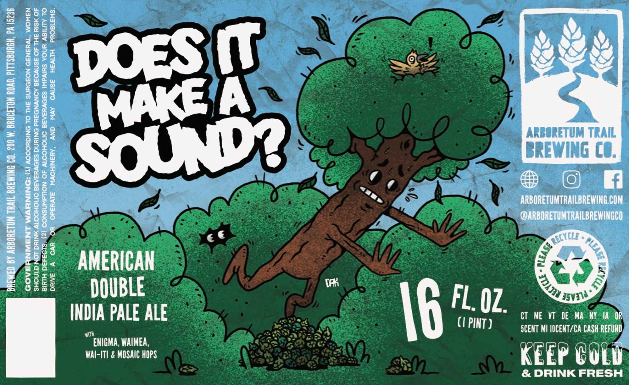 Does It Make A Sound? by Arboretum Trail Brewing Co. - beer label
