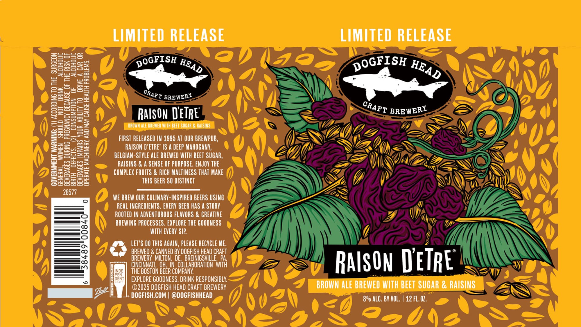 Raison D’Être by Dogfish Head Craft Brewery - beer label