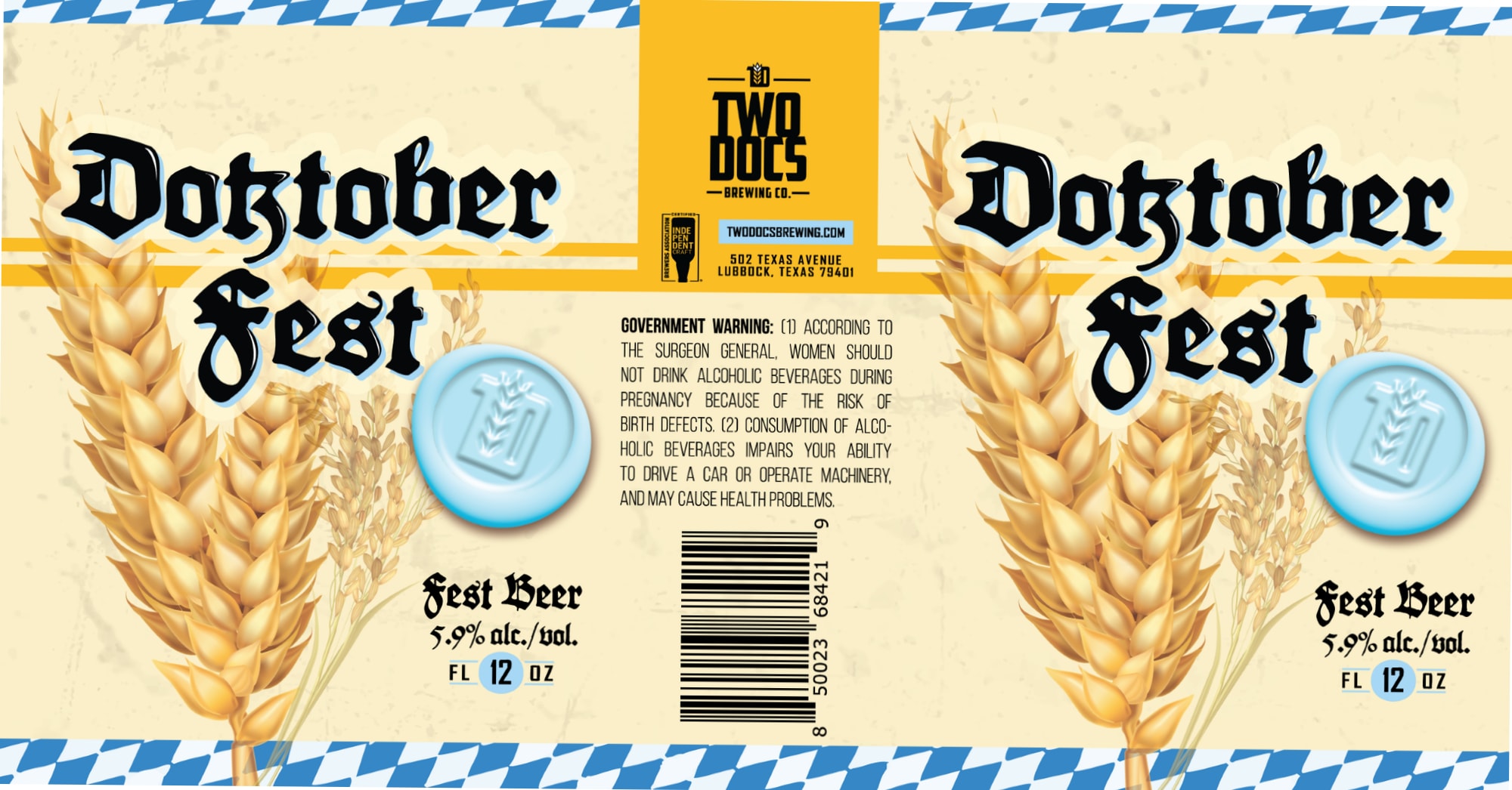 Doktoroberfest by Two Docs Brewing Co. - beer label