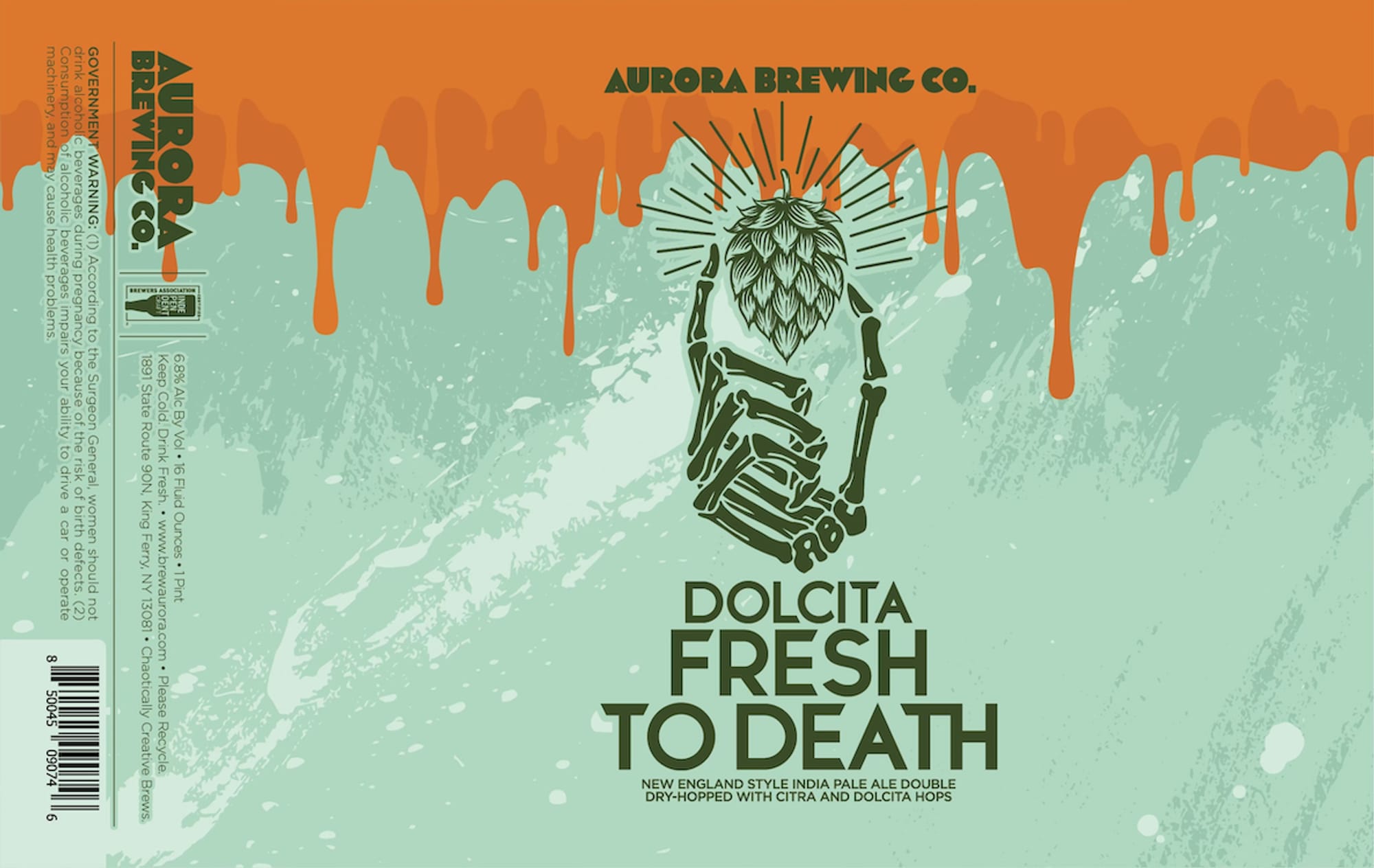 Dolcita Fresh To Death by Government Brewing Co. - beer label