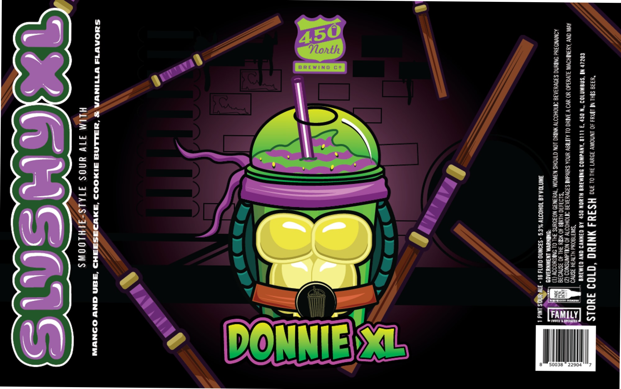 Donnie XL by 450 North Brewing Co. - beer label