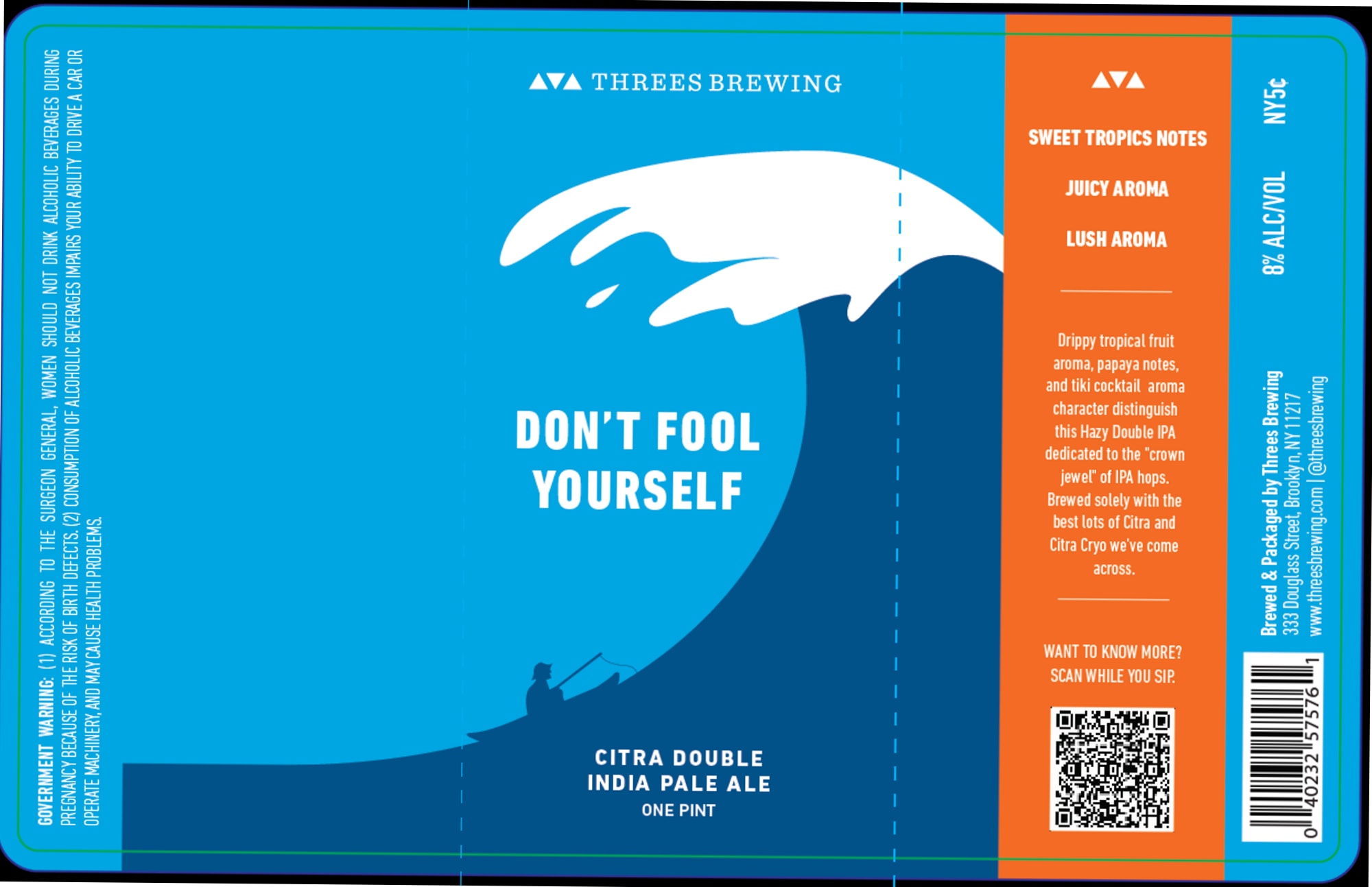 Don't Fool Yourself by Three Brewing - beer label