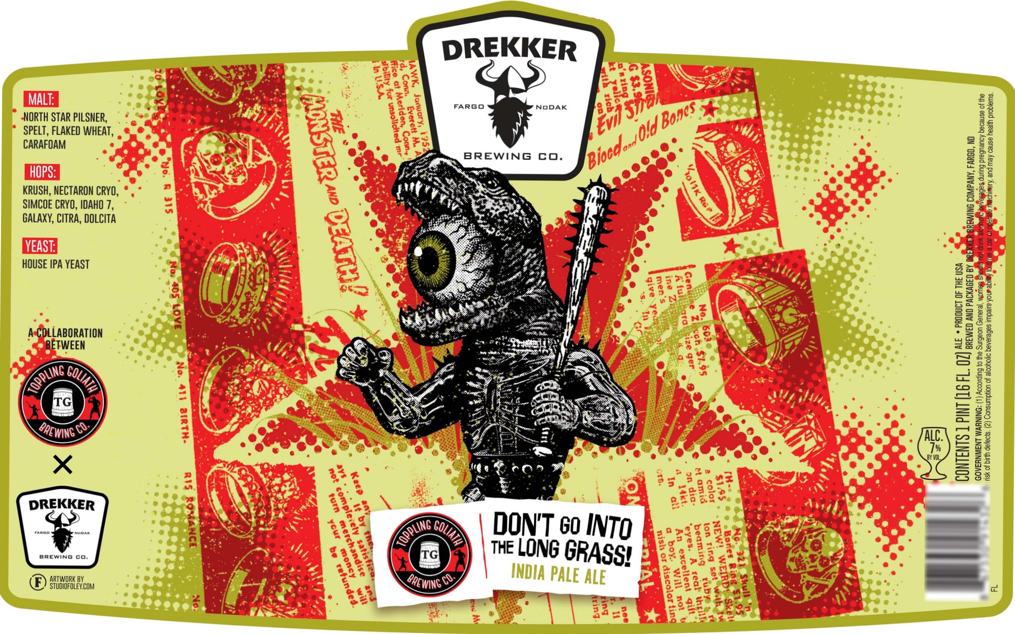Don’t Go Into The Long Grass by Drekker Brewing Co. - beer label