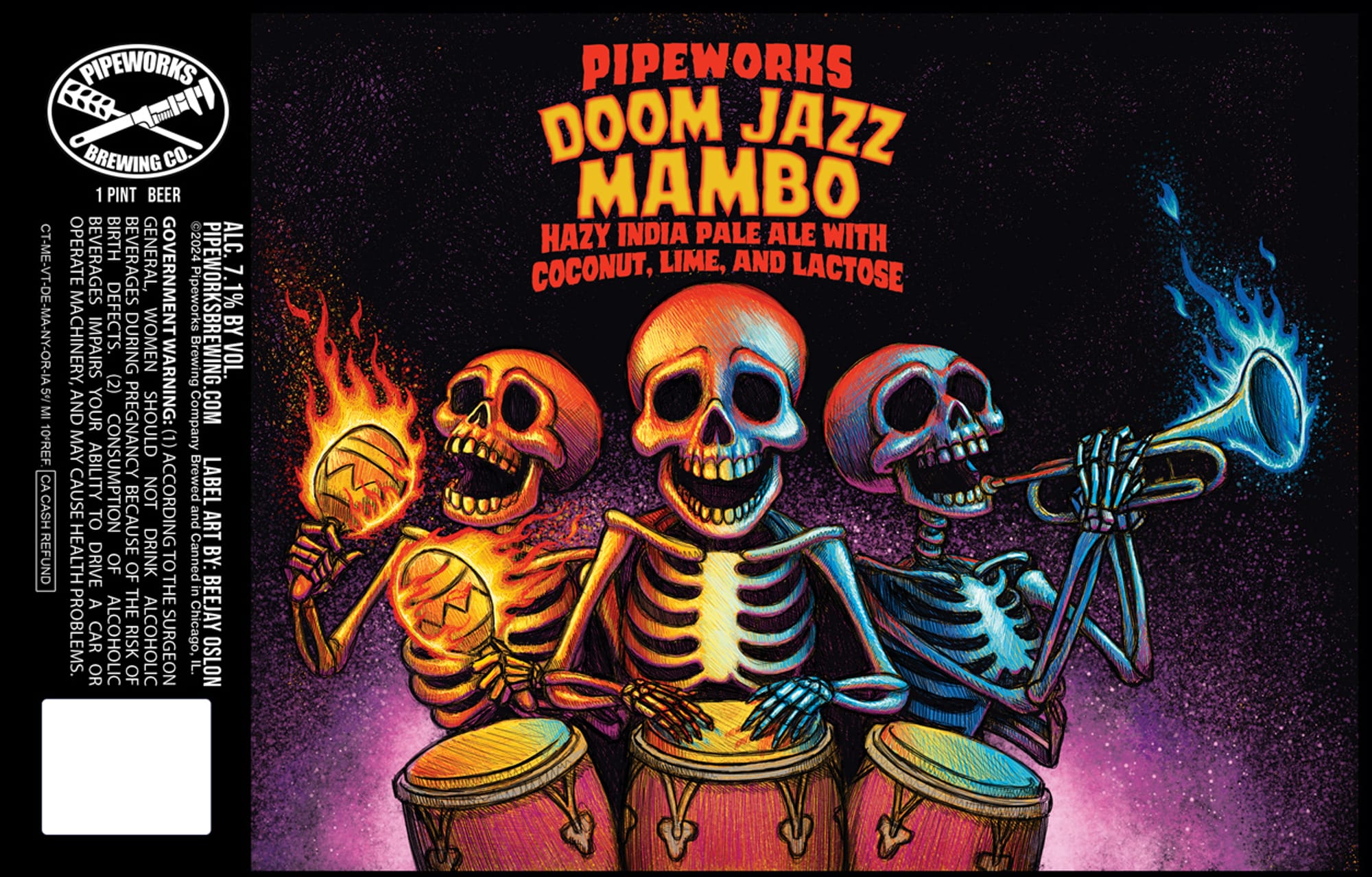 Doom Jazz Mambo by Pipeworks Brewing Co. - beer label