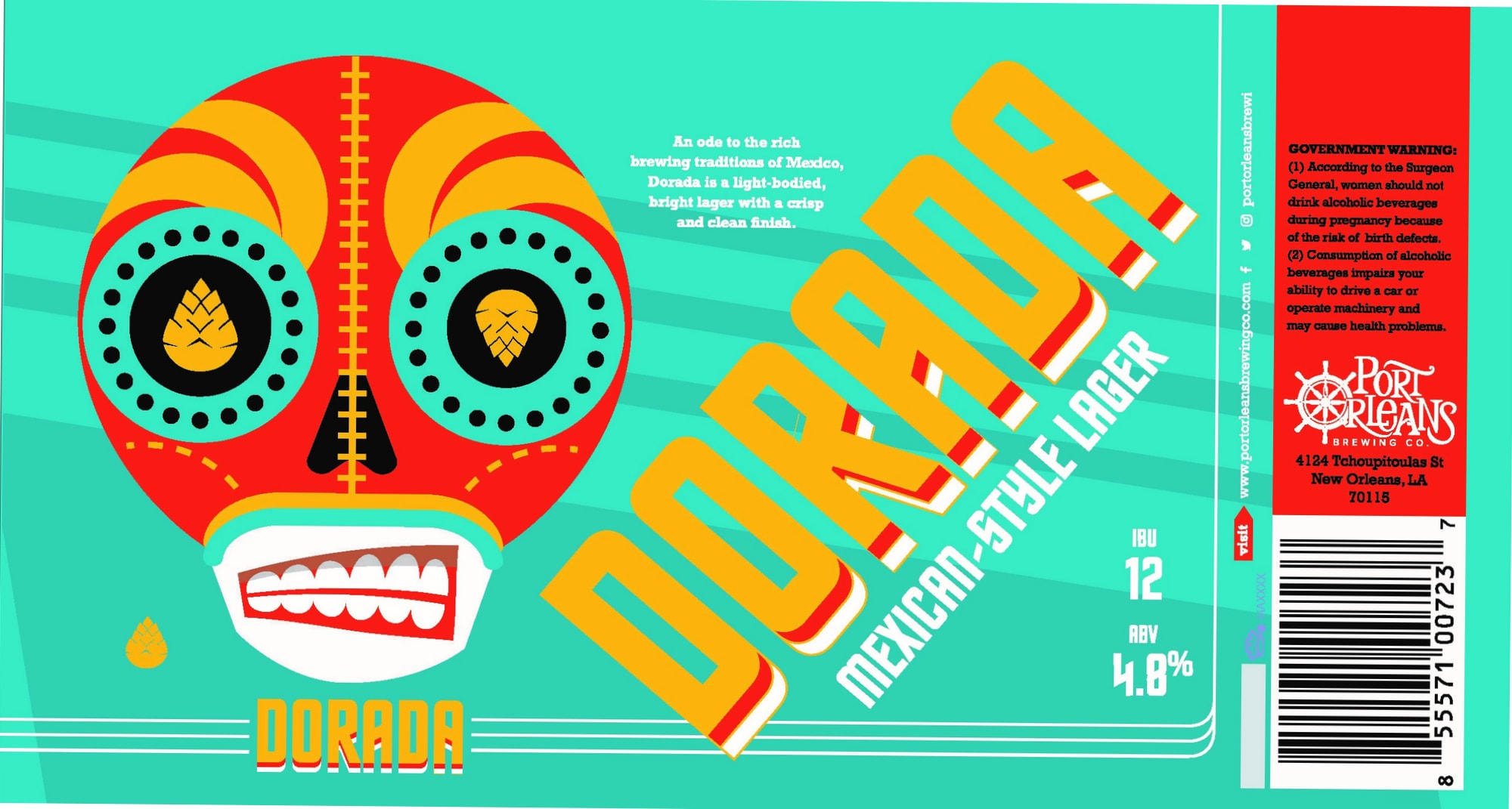 Dorada by Port Orleans Brewing Co. - beer label