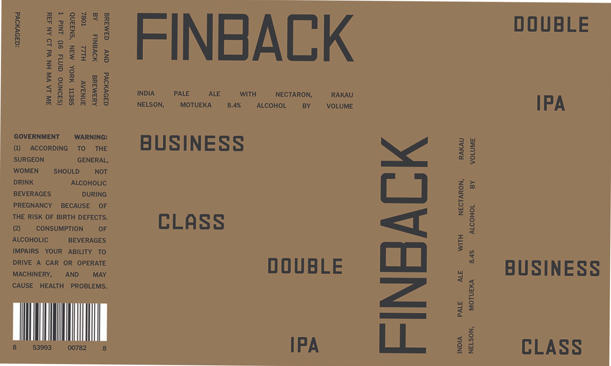 Double Business by Finback Brewery - beer label