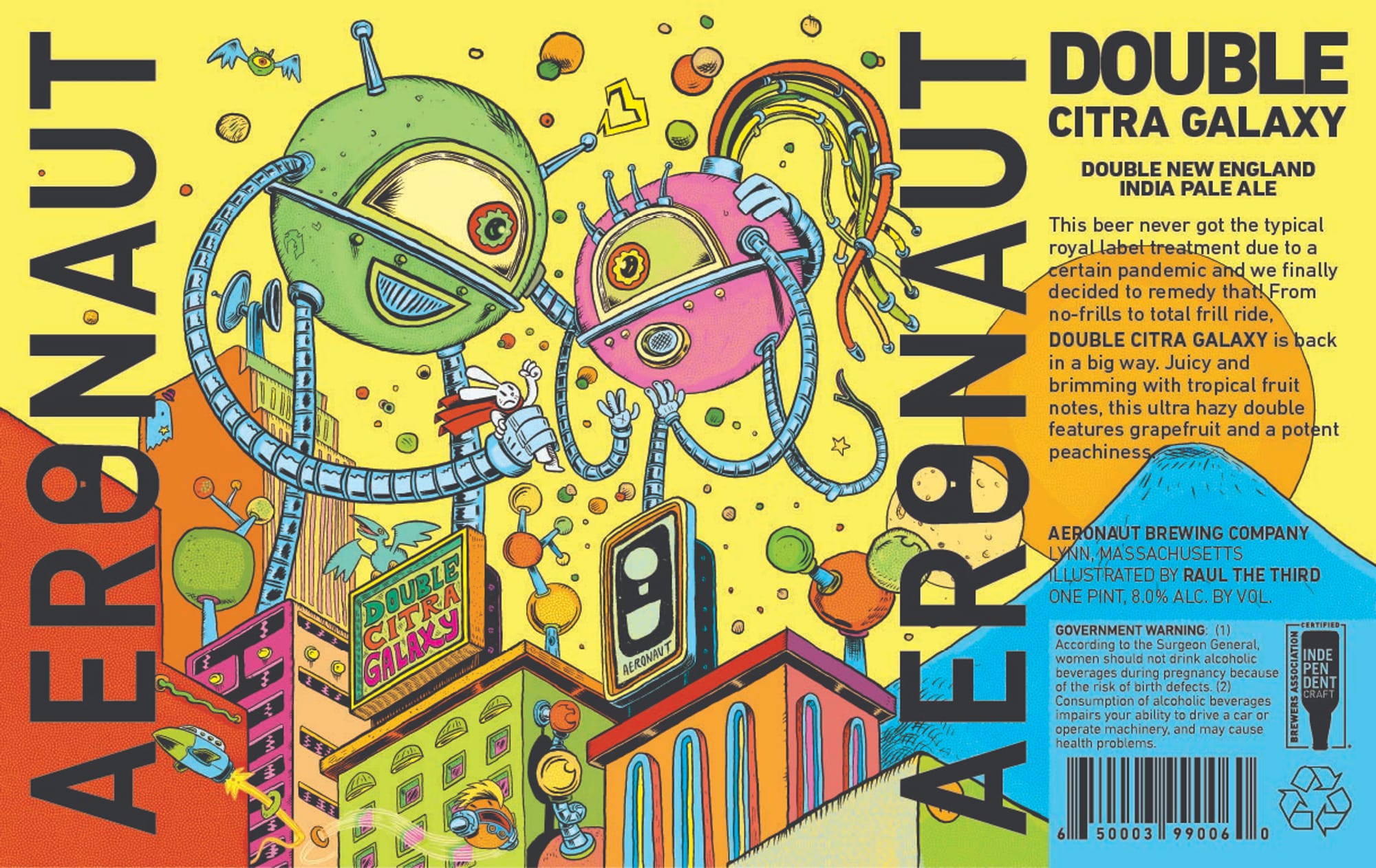 Double Citra Galaxy by Aeronaut Brewing Company - beer label