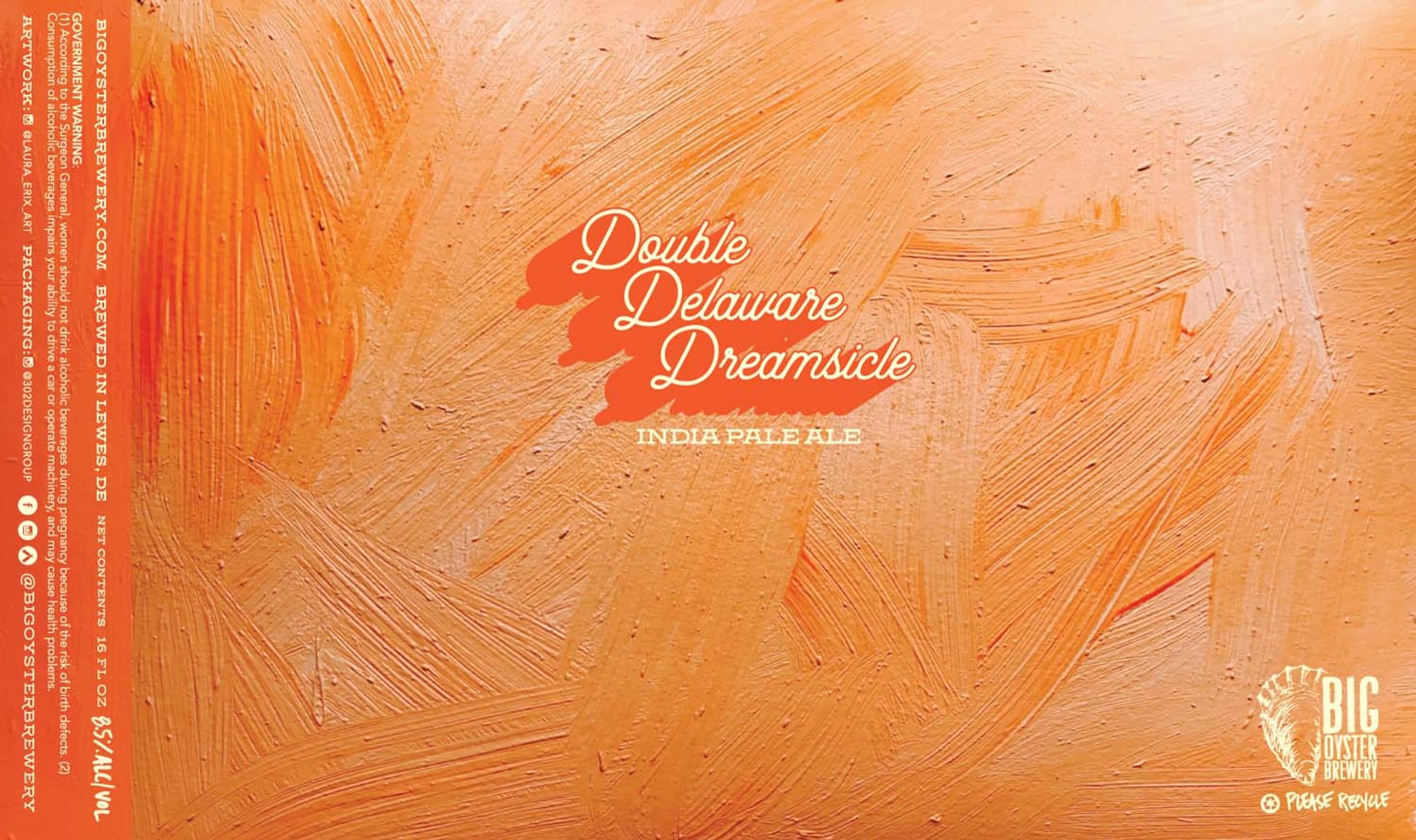 Double Delaware Dreamsicle by Big Oyster Brewery - beer label