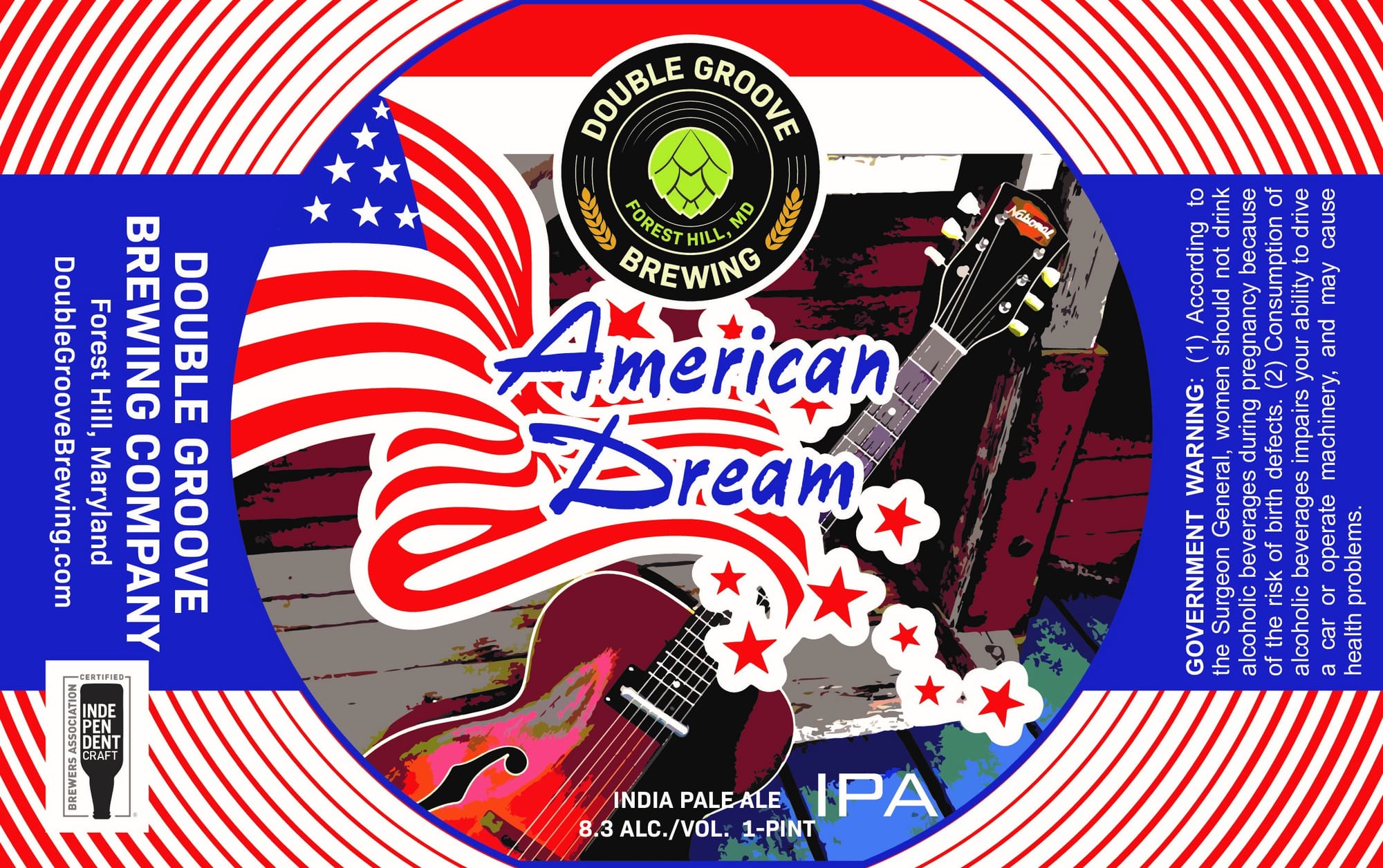 American Dream by Double Groove Brewing Company - beer label