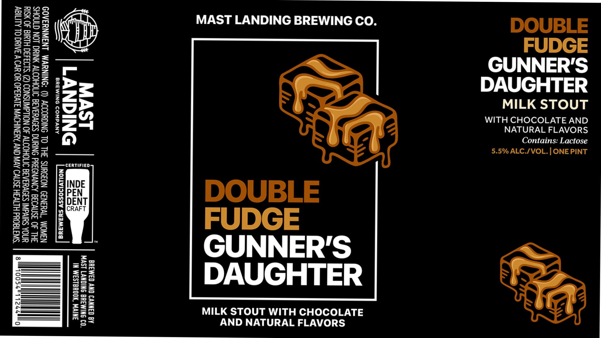 Double Fudge Gunner’s Daughter by Mast Landing Brewing Co. - beer label