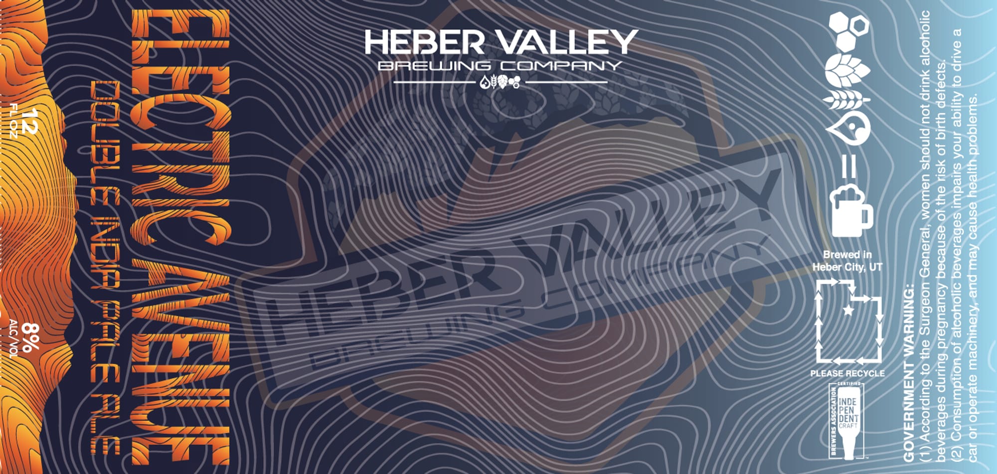 Double India Pale Ale by Heber Valley Brewing Company - beer label
