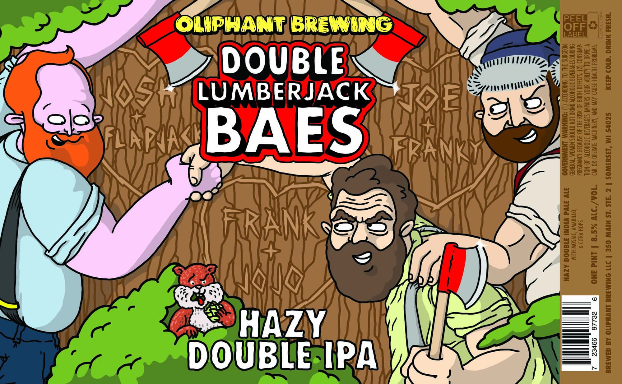 Double Lumberjack BAES by Oliphant Brewing - beer label