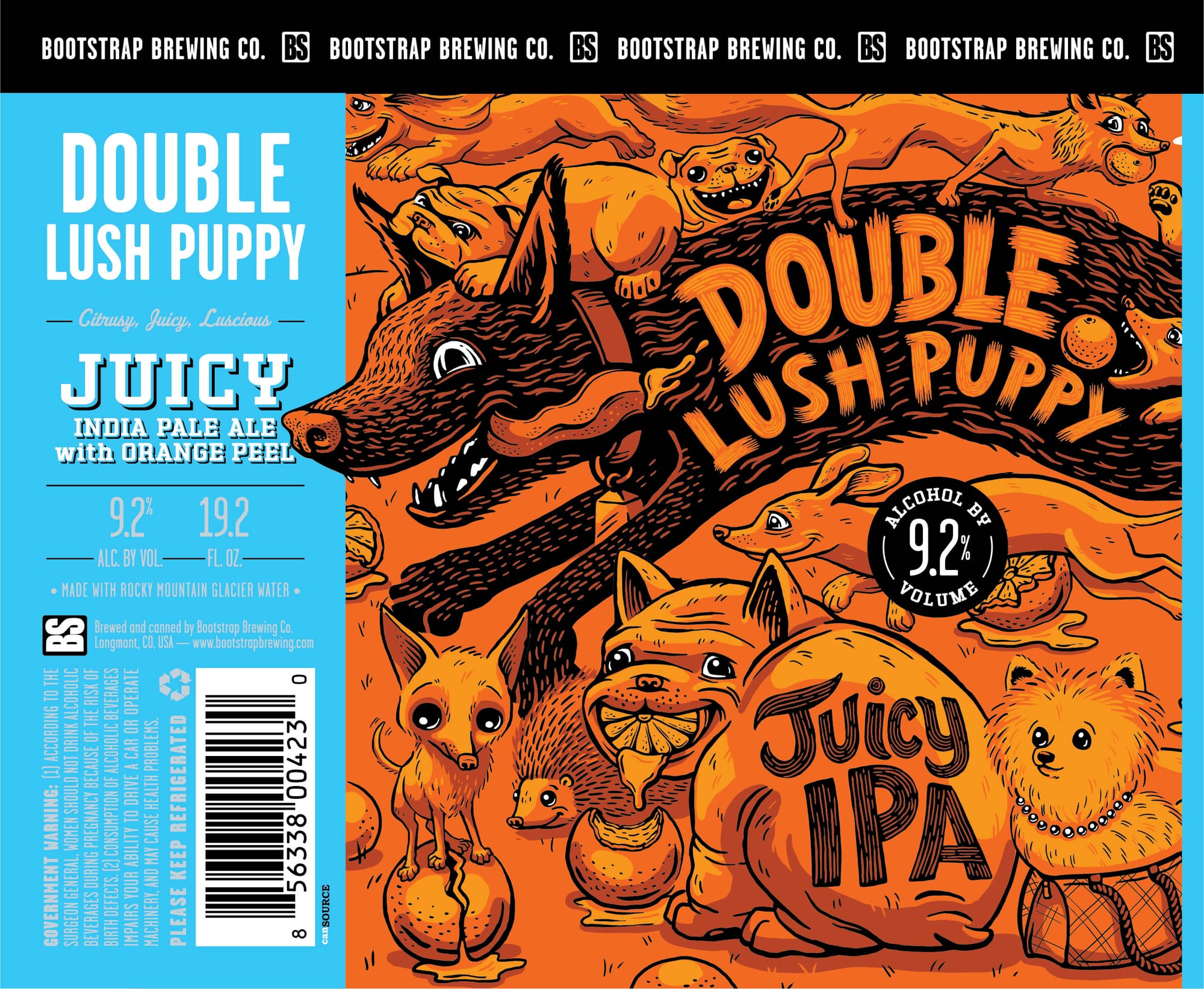 Double Lush Puppy by Bootstrap Brewing Co. - beer label