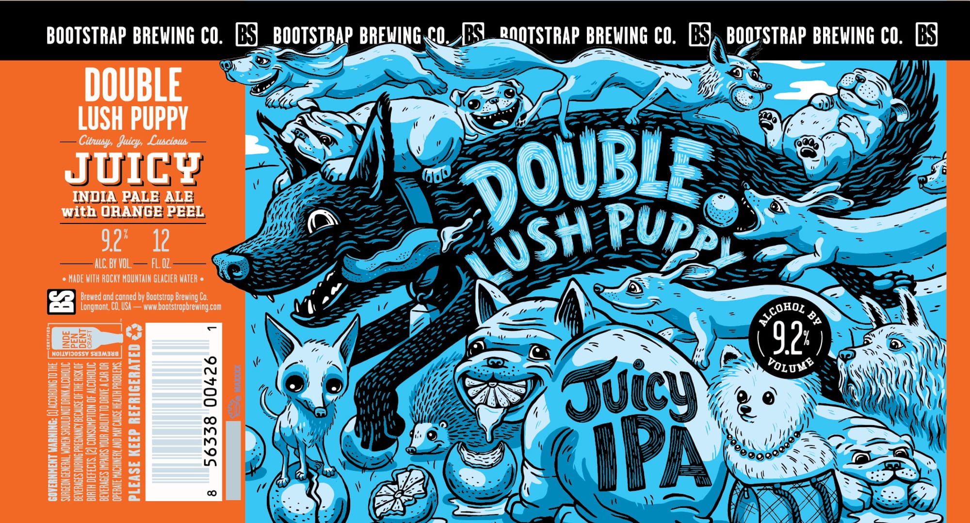 Double Lush Puppy by Bootstrap Brewing Co. - beer label
