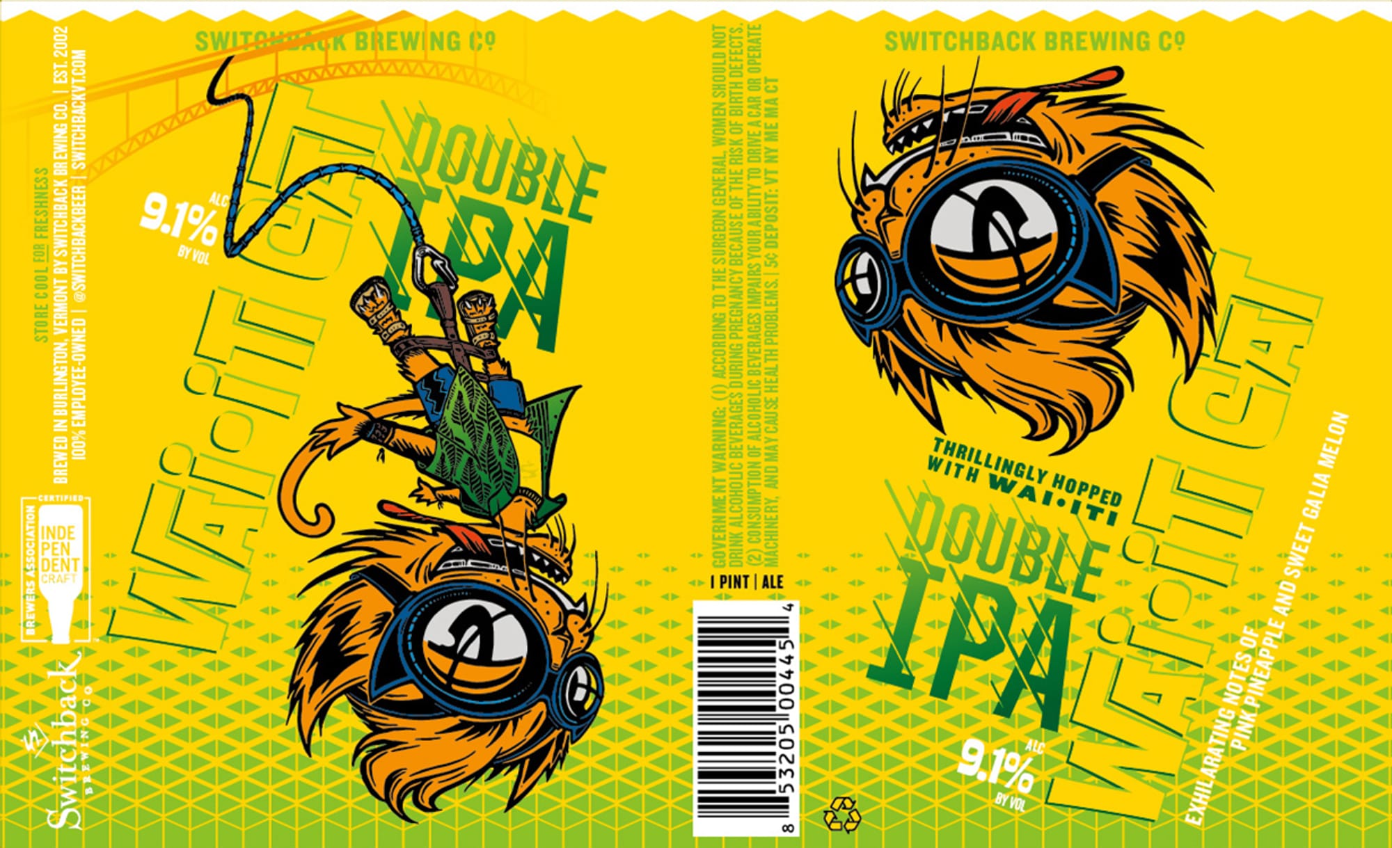 Double Profile by Switchback Brewing Co. - beer label