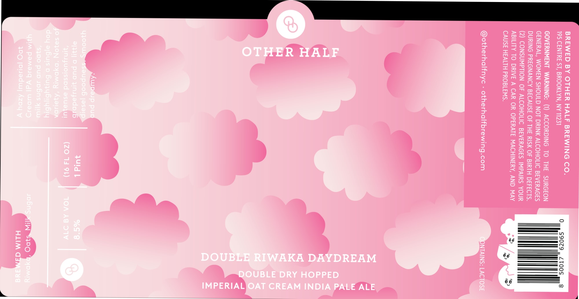 Double RiWaka Daydream by Other Half Brewing Co. - beer label