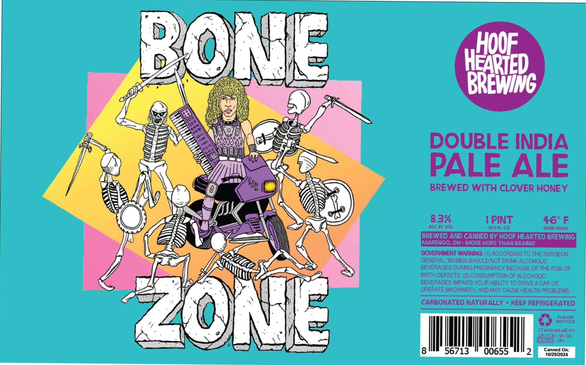 Double Zone by Hoof Hearted Brewing - beer label