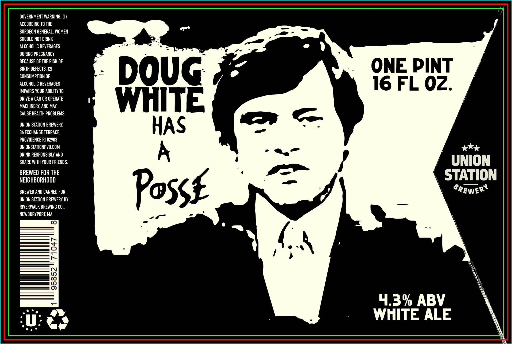 Doug White Has a Posse by Union Station Brewery - beer label