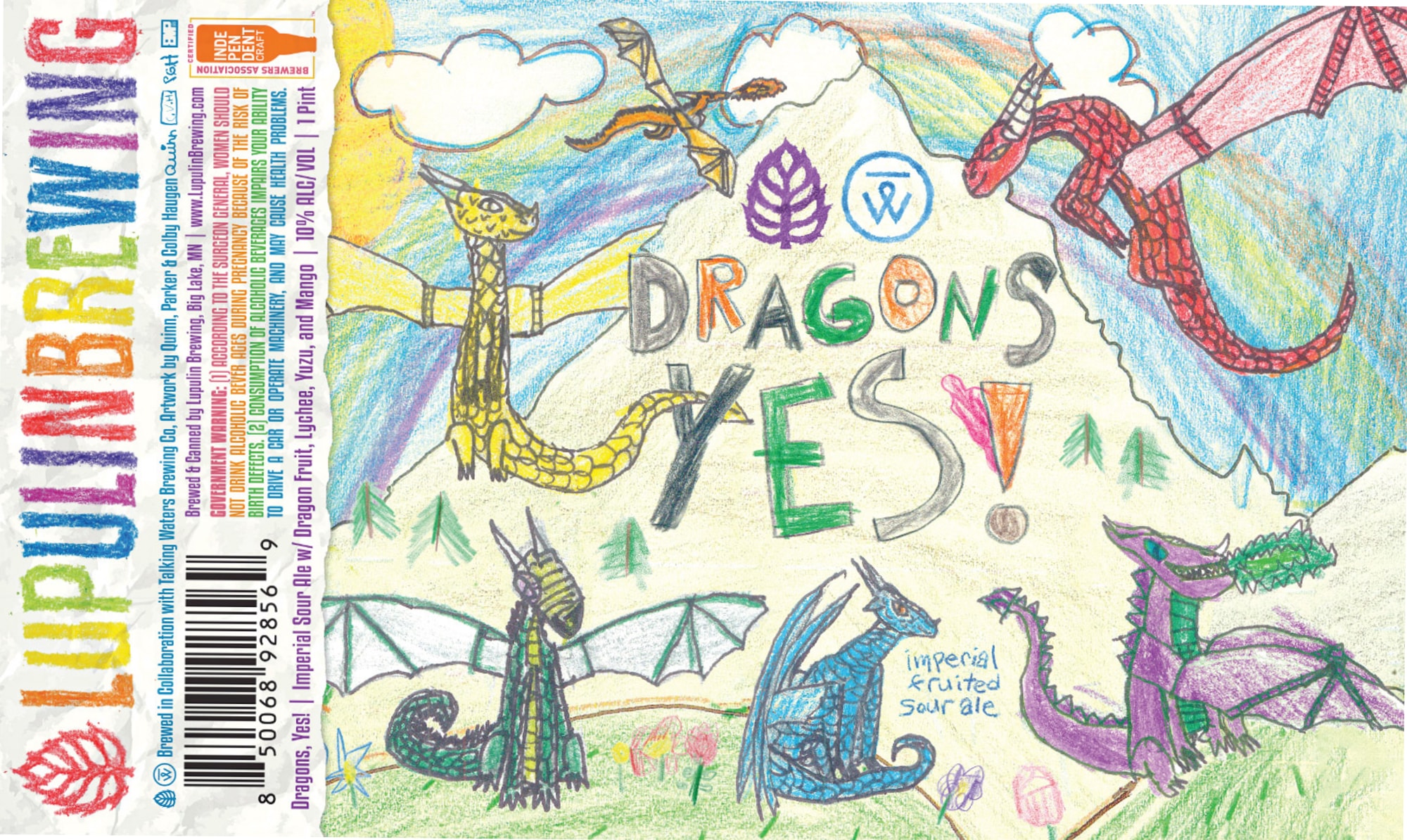 Dragon’s Breath by LuminBrain Brewing - beer label
