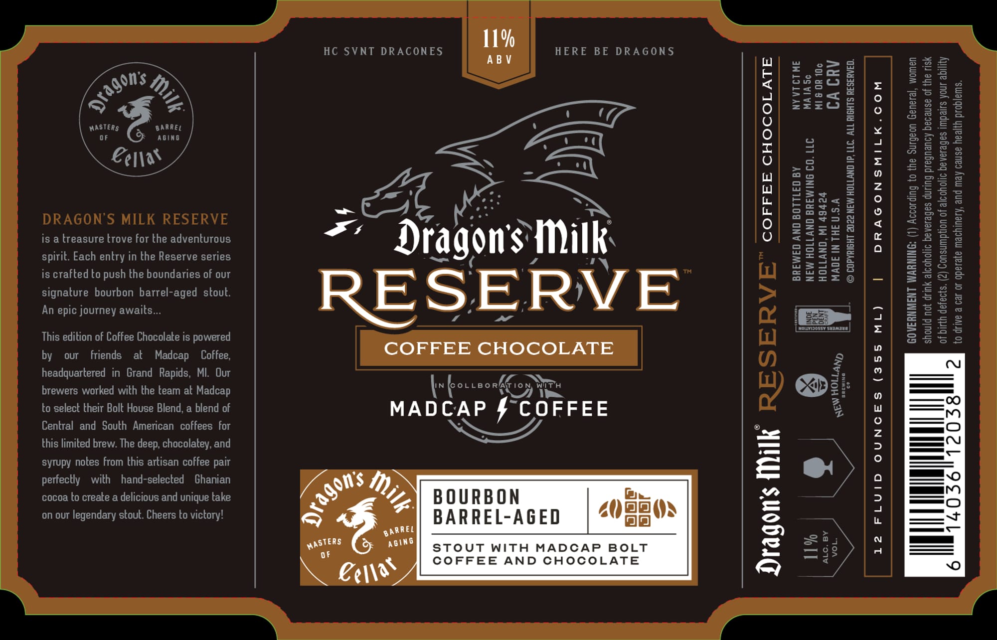 Dragon’s Milk Reserve by New Holland Brewing - beer label