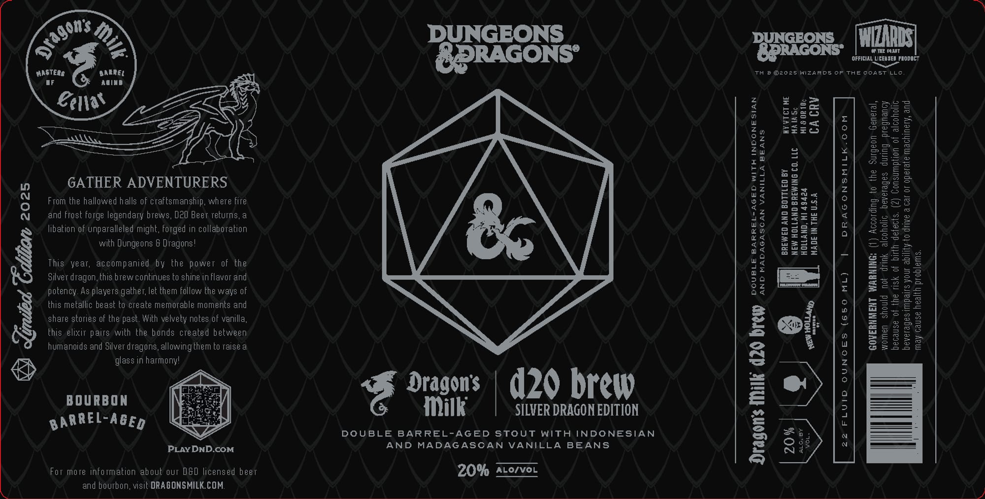 Dragon’s Milk Silver Dragon Edition by New Holland Brewing - beer label