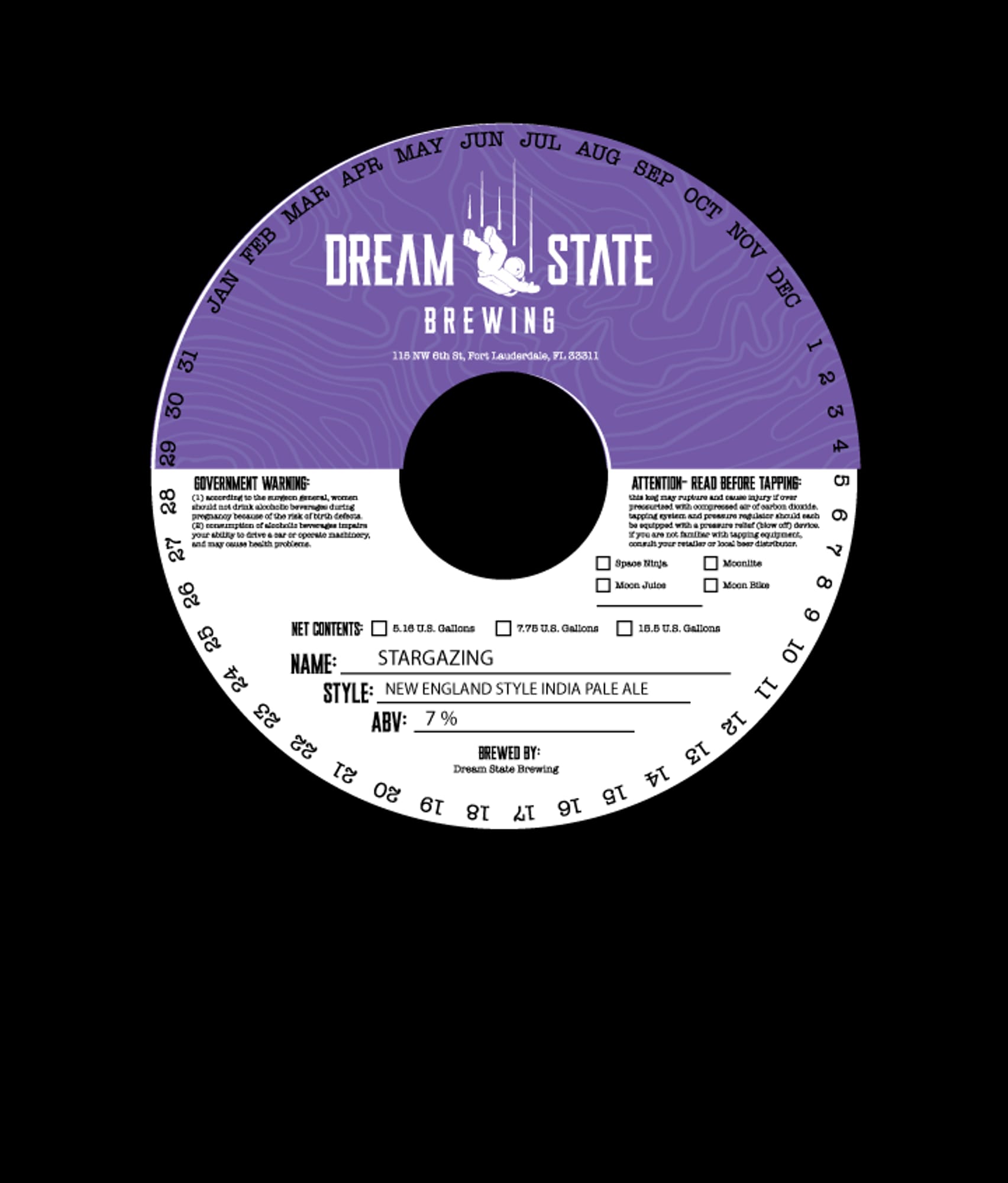 Stargazing by Dream State Brewing - beer label