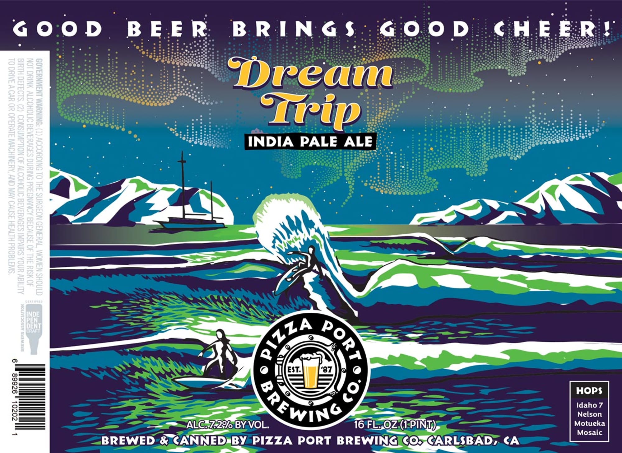 Dream Trip by Pizza Port Brewing Co. - beer label