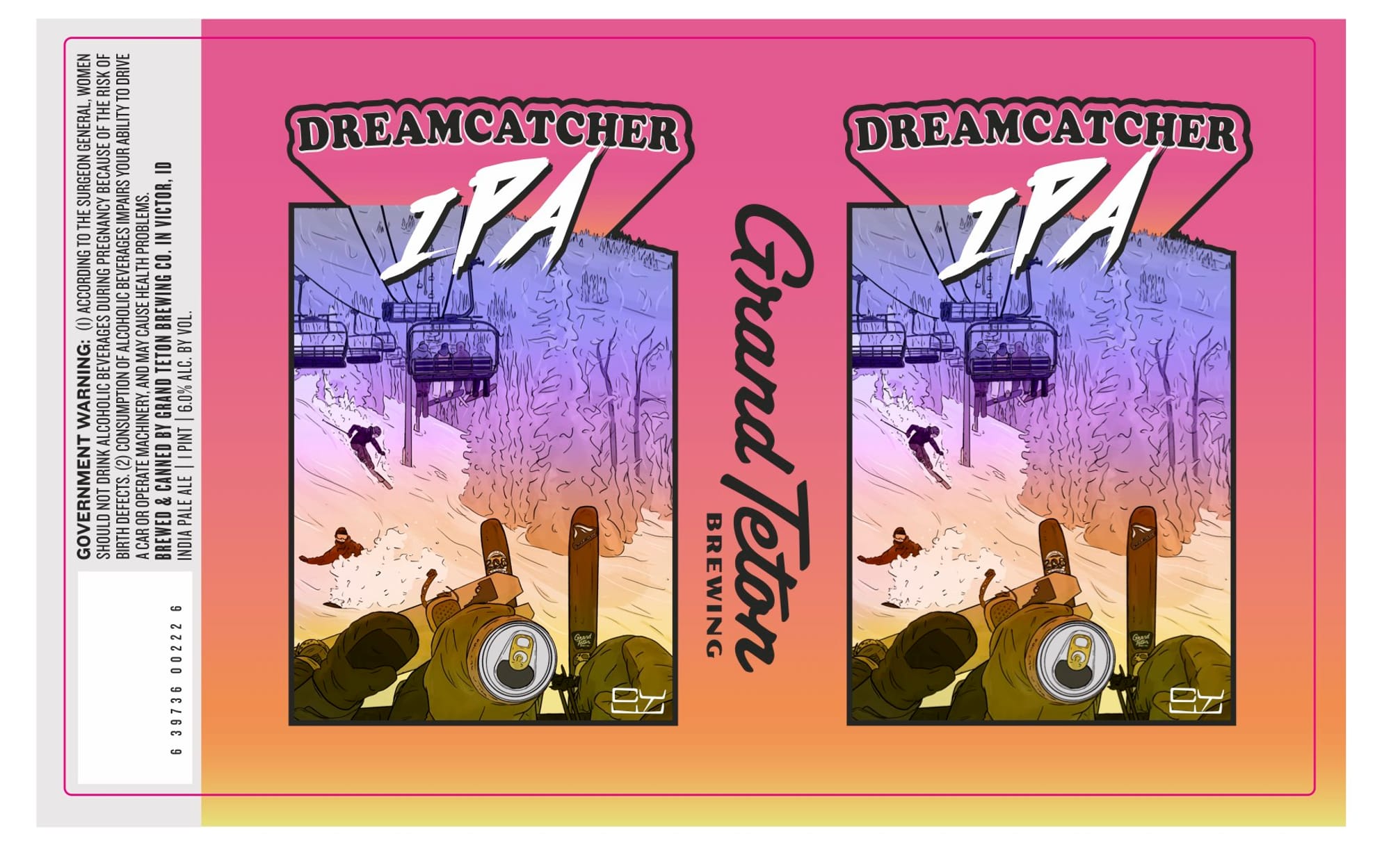 Dreamcatcher IPA by Grand Teton Brewing - beer label