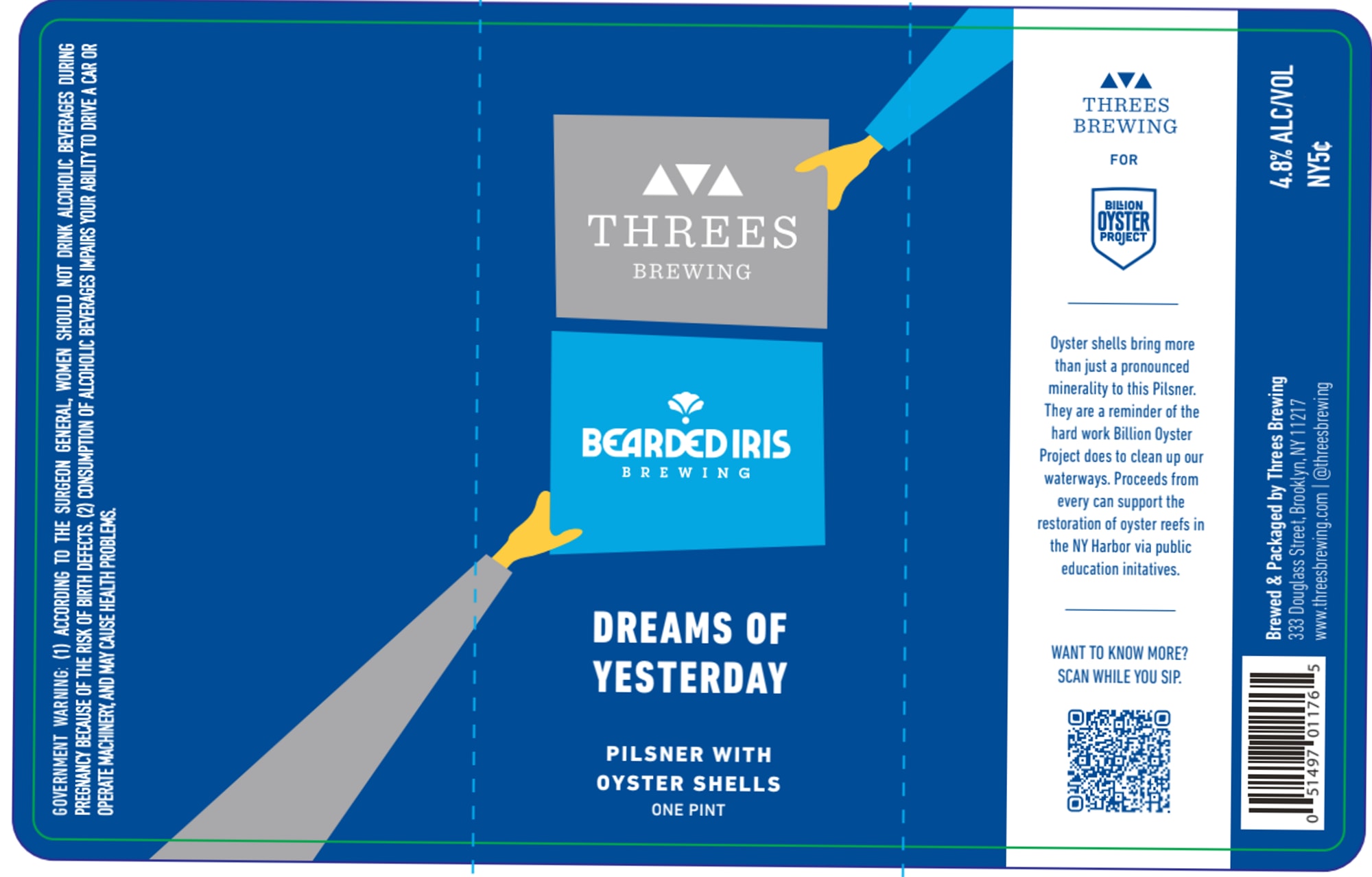 Dreams of Yesterday by Three Brewing - beer label