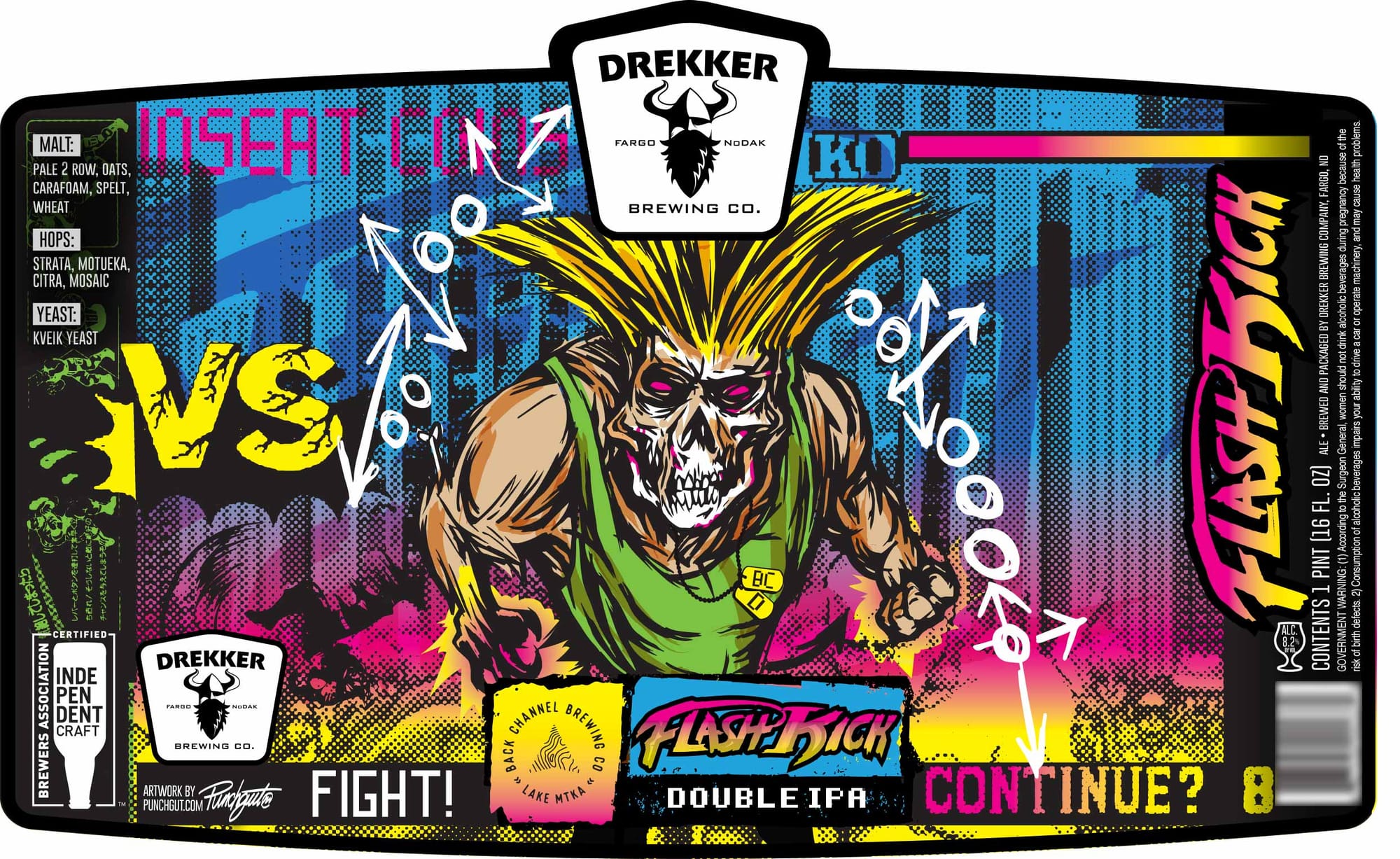 Flash Kick by Drekker Brewing Co. - beer label