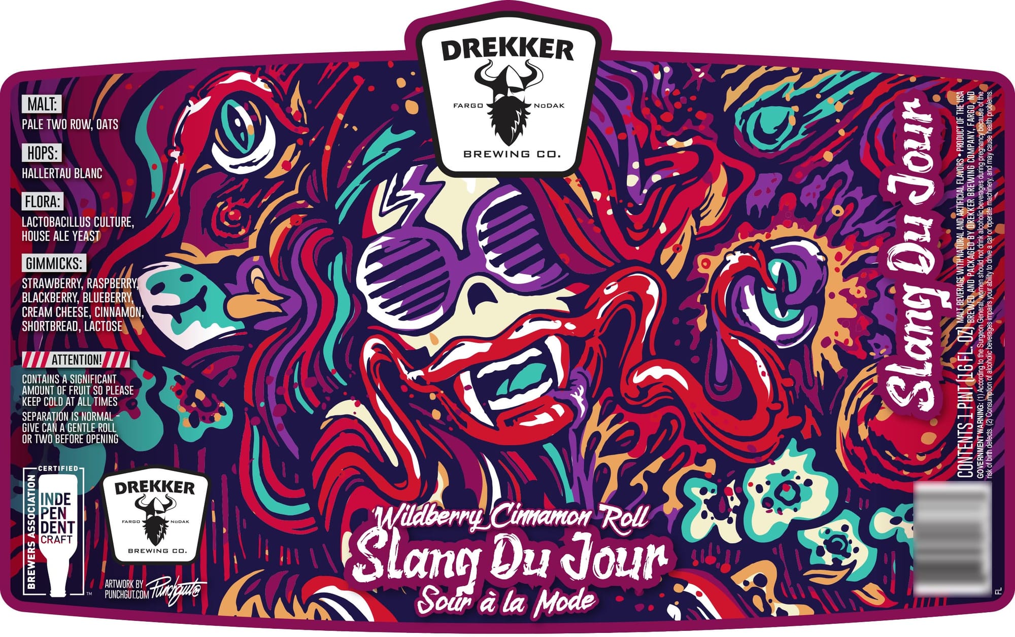 Slang Du Jour by Drekker Brewing Co. - beer label