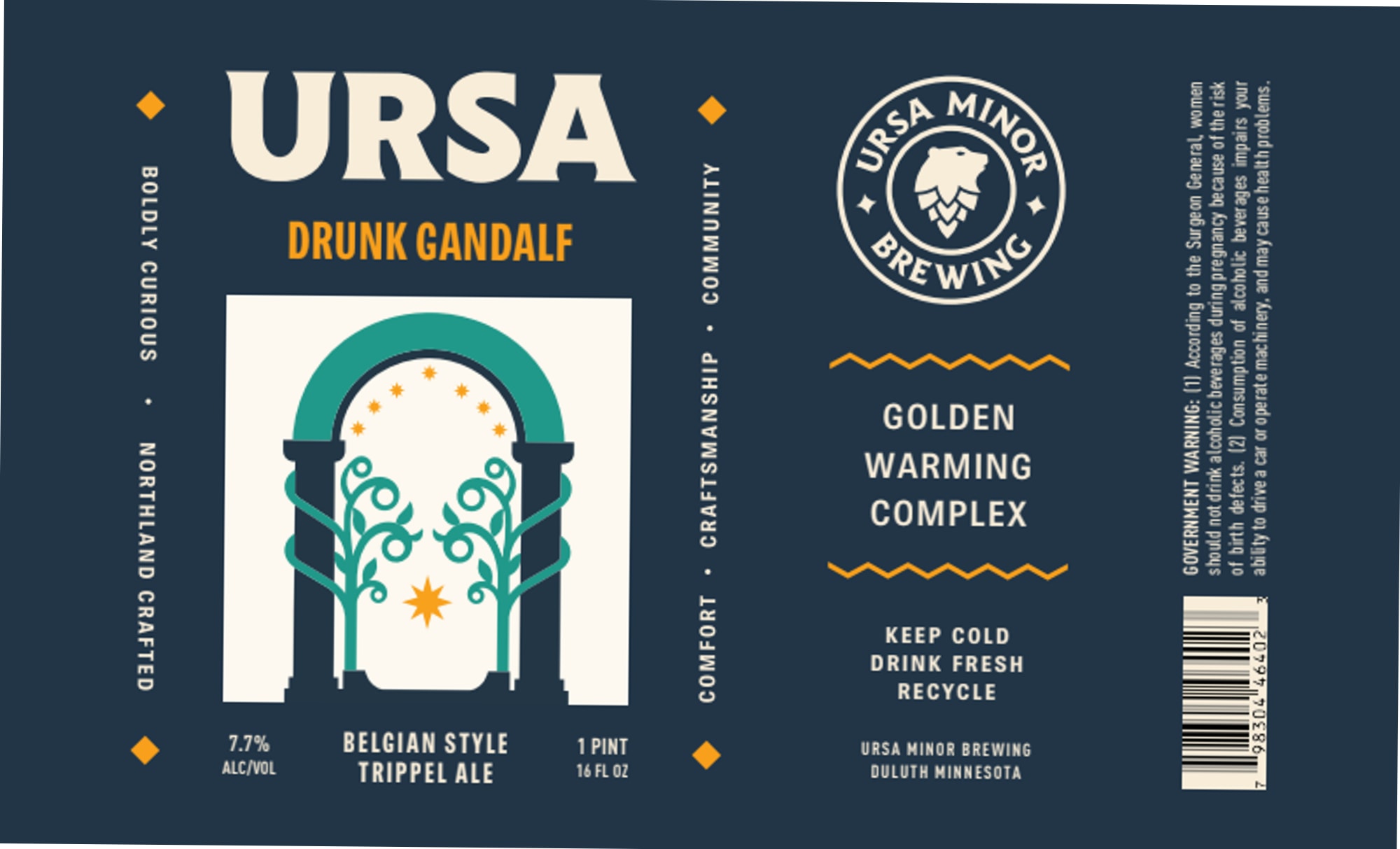 Drunk Gandalf by Ursa Minor Brewing - beer label