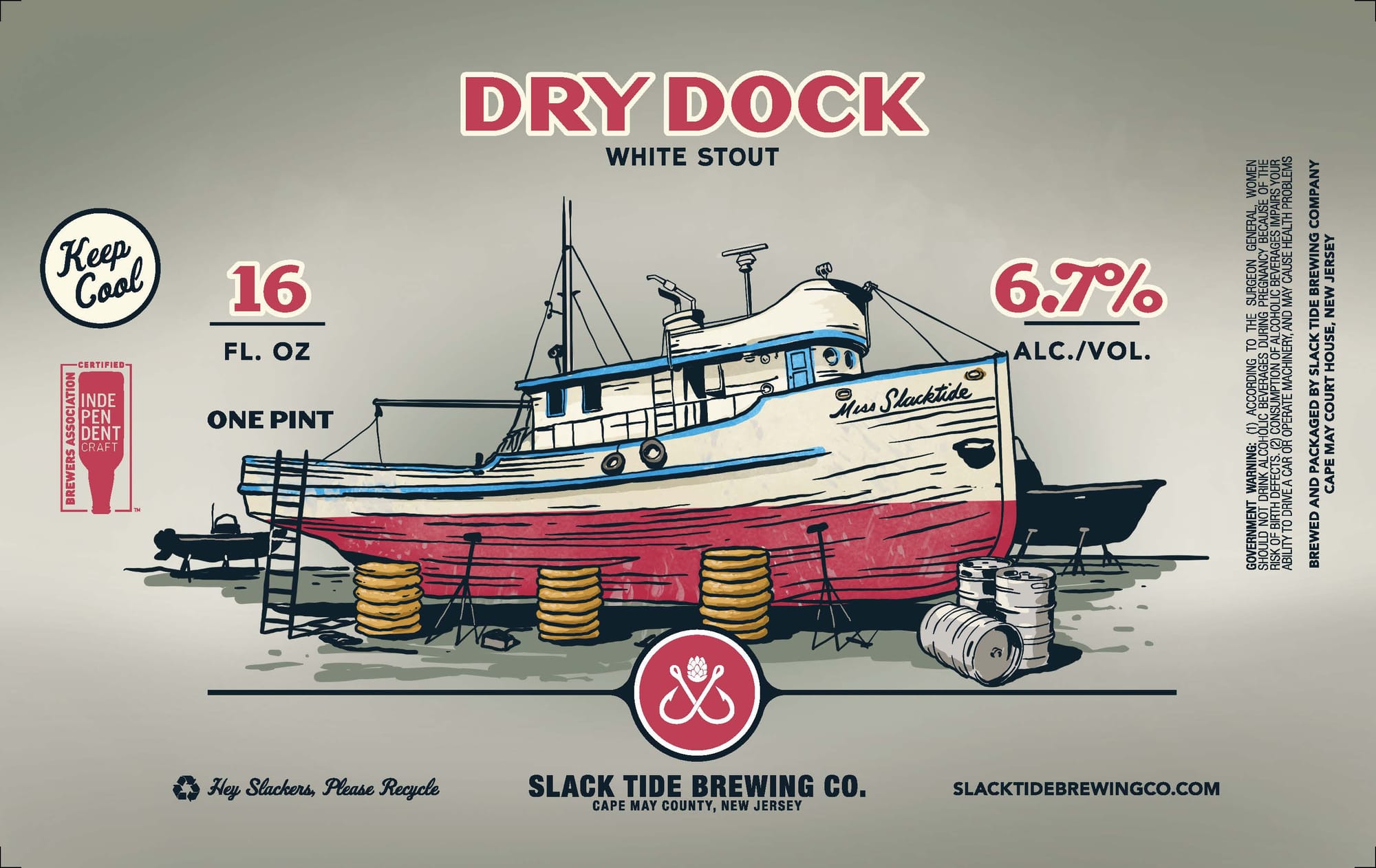 Dry Dock by Slack Tide Brewing Co. - beer label