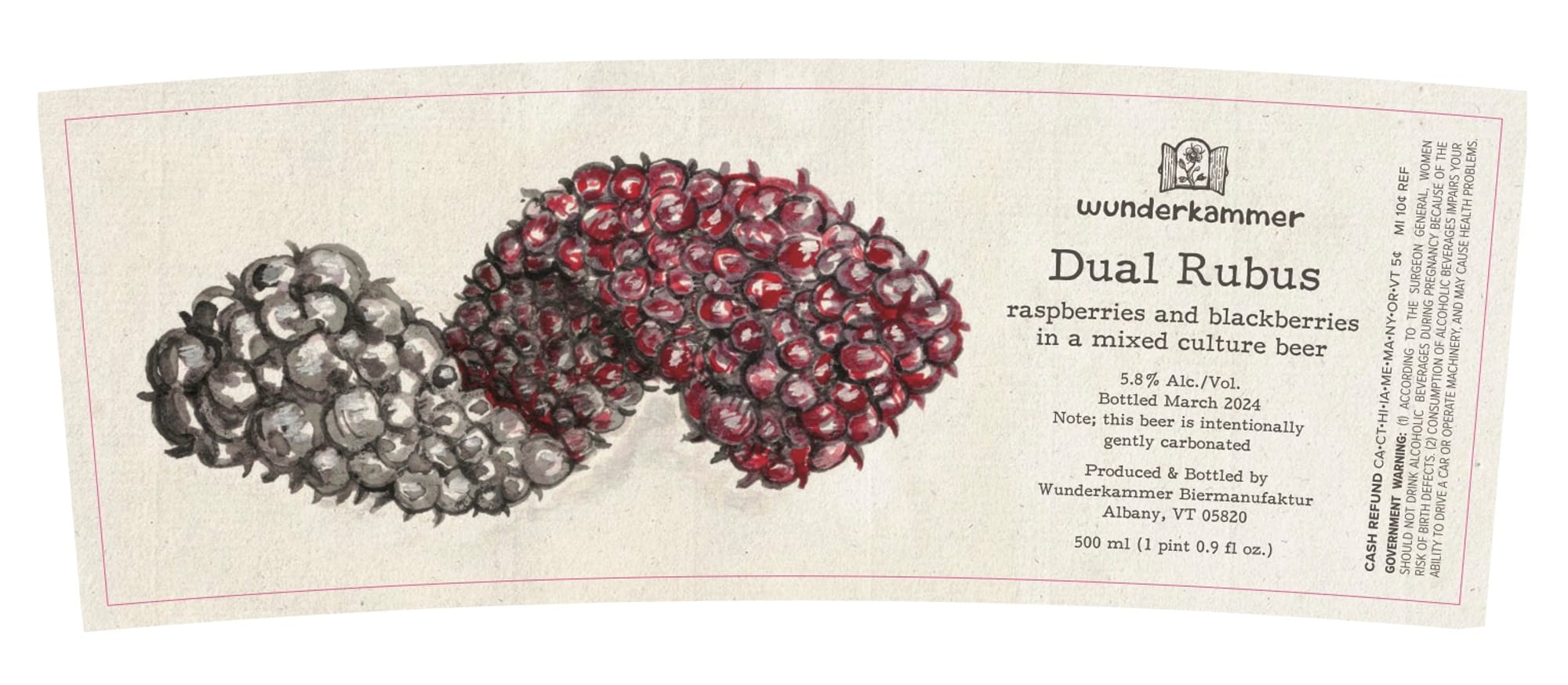 Dual Rubus by Wunderkammer Biermanufaktur - beer label