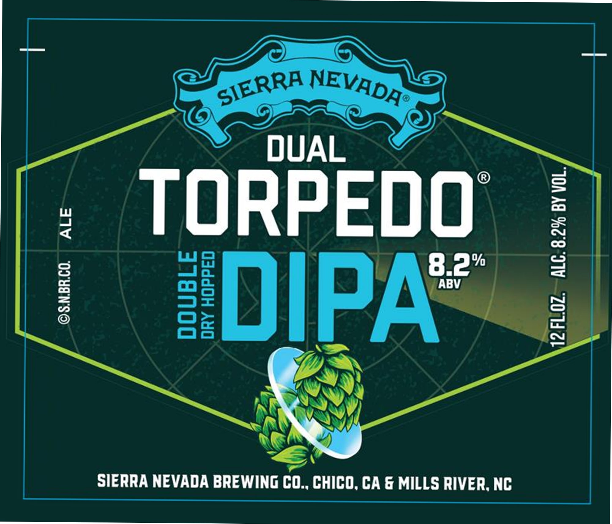 Dual Torpedo DIPA by Sierra Nevada Brewing Co. - beer label