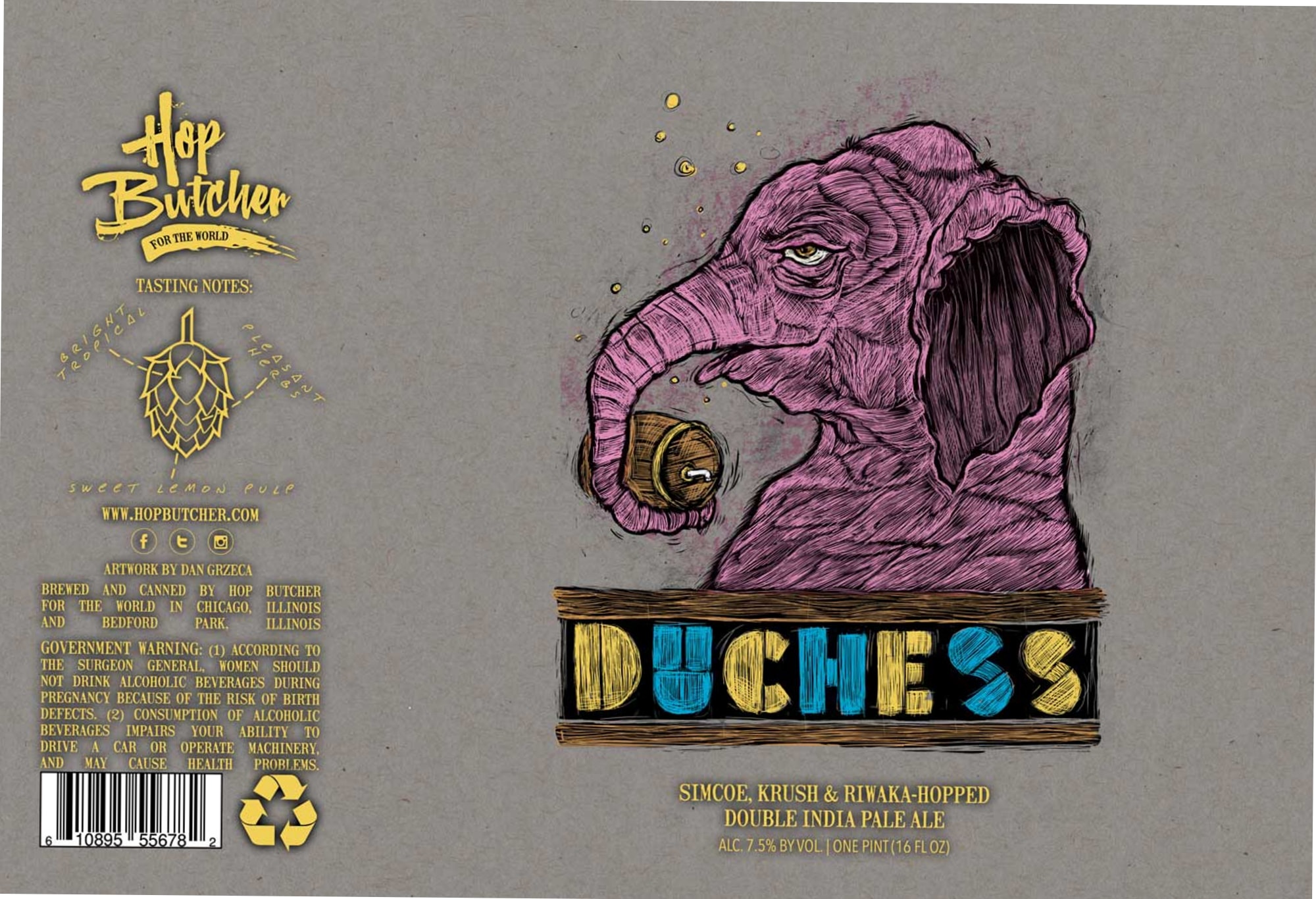 Duchess by Hop Butcher For The World - beer label
