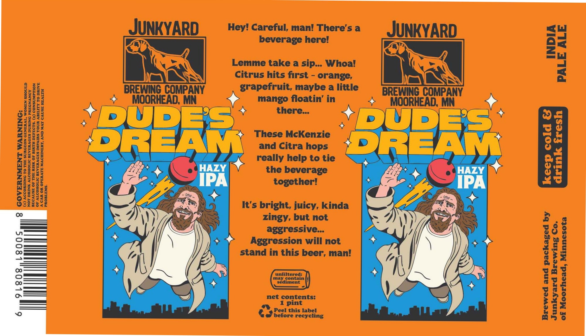 Dude’s Dream by Junkyard Brewing Co. - beer label