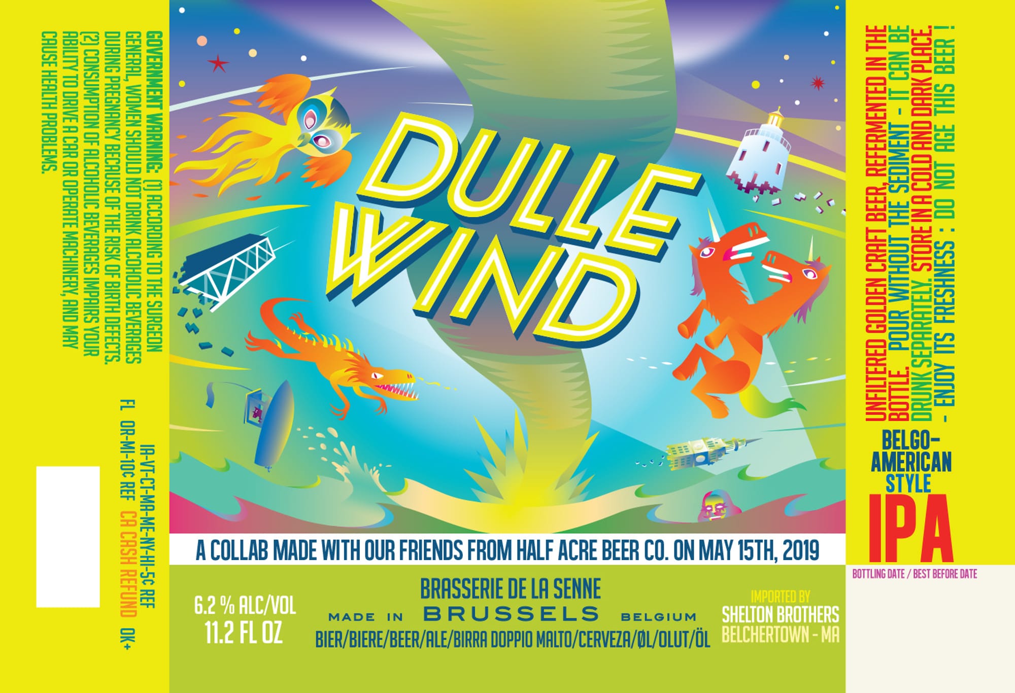 Dulle Wind by Brasserie de la Senne - beer label