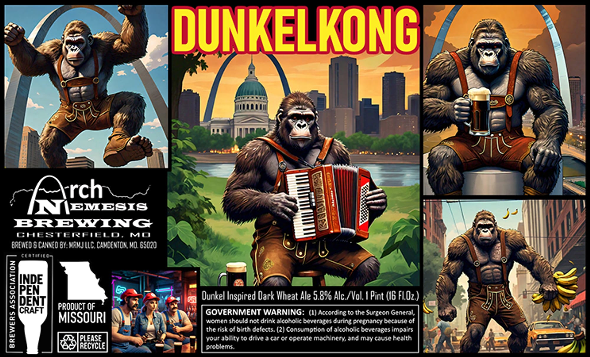 Dunkelkong by Arch Nemesis Brewing - beer label