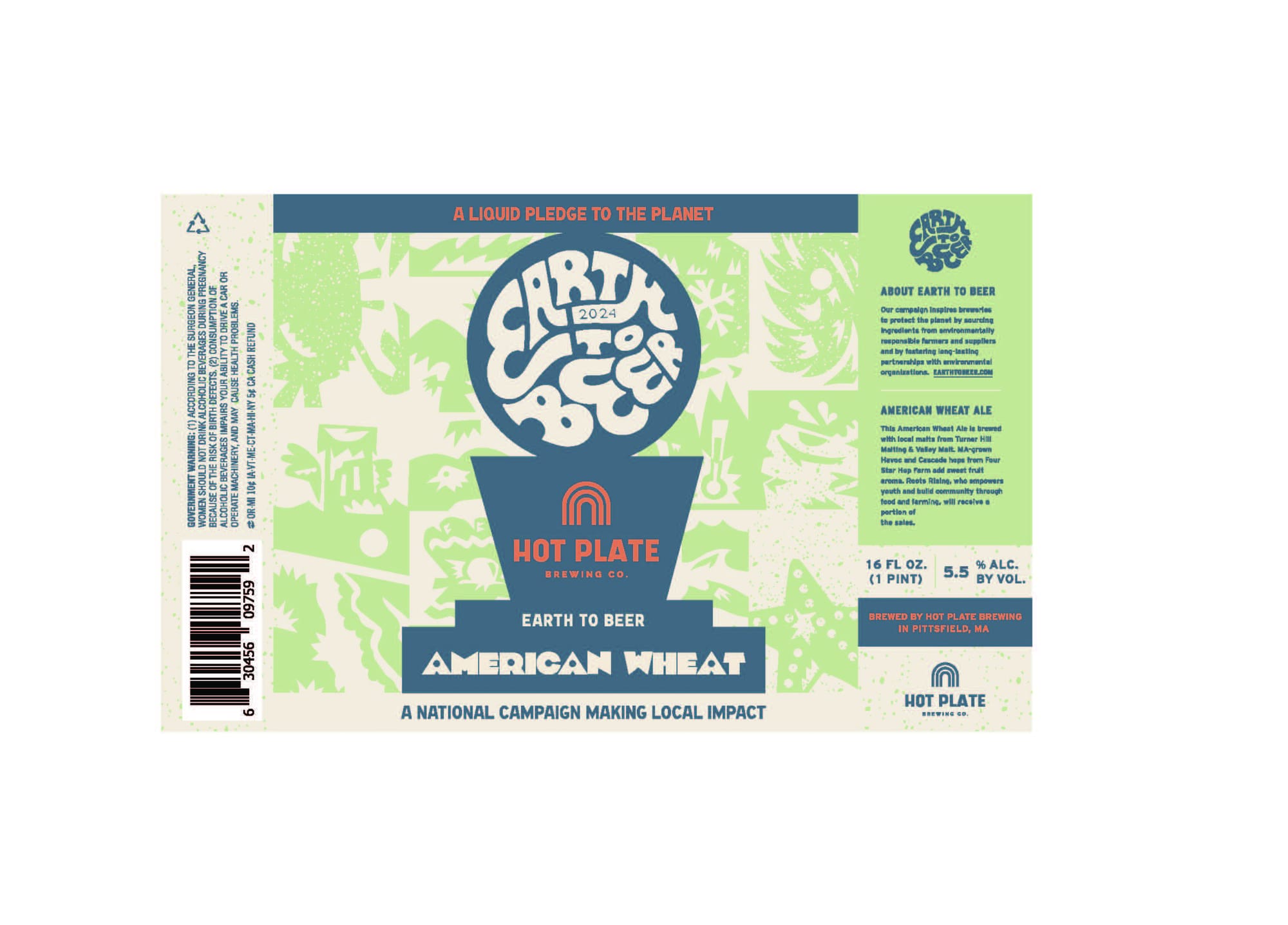 Earth to Beer by Hot Plate Brewing Co. - beer label