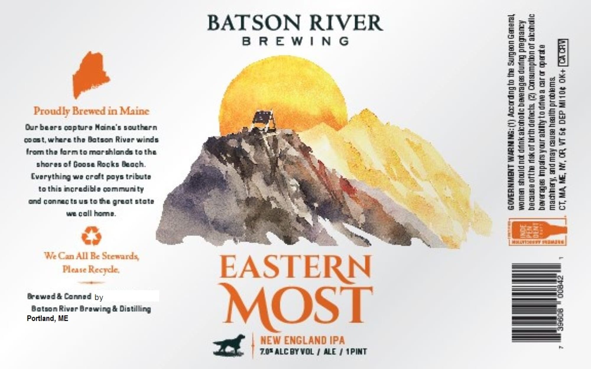 Eastern Most by Batson River Brewing & Distilling - beer label