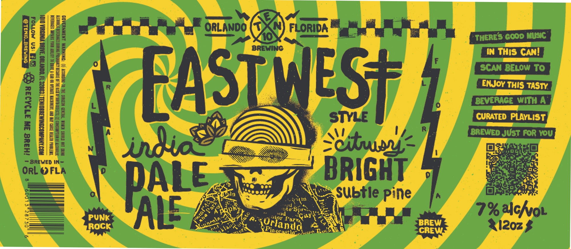 Eastwest India Pale Ale by Ten10 Brewing - beer label
