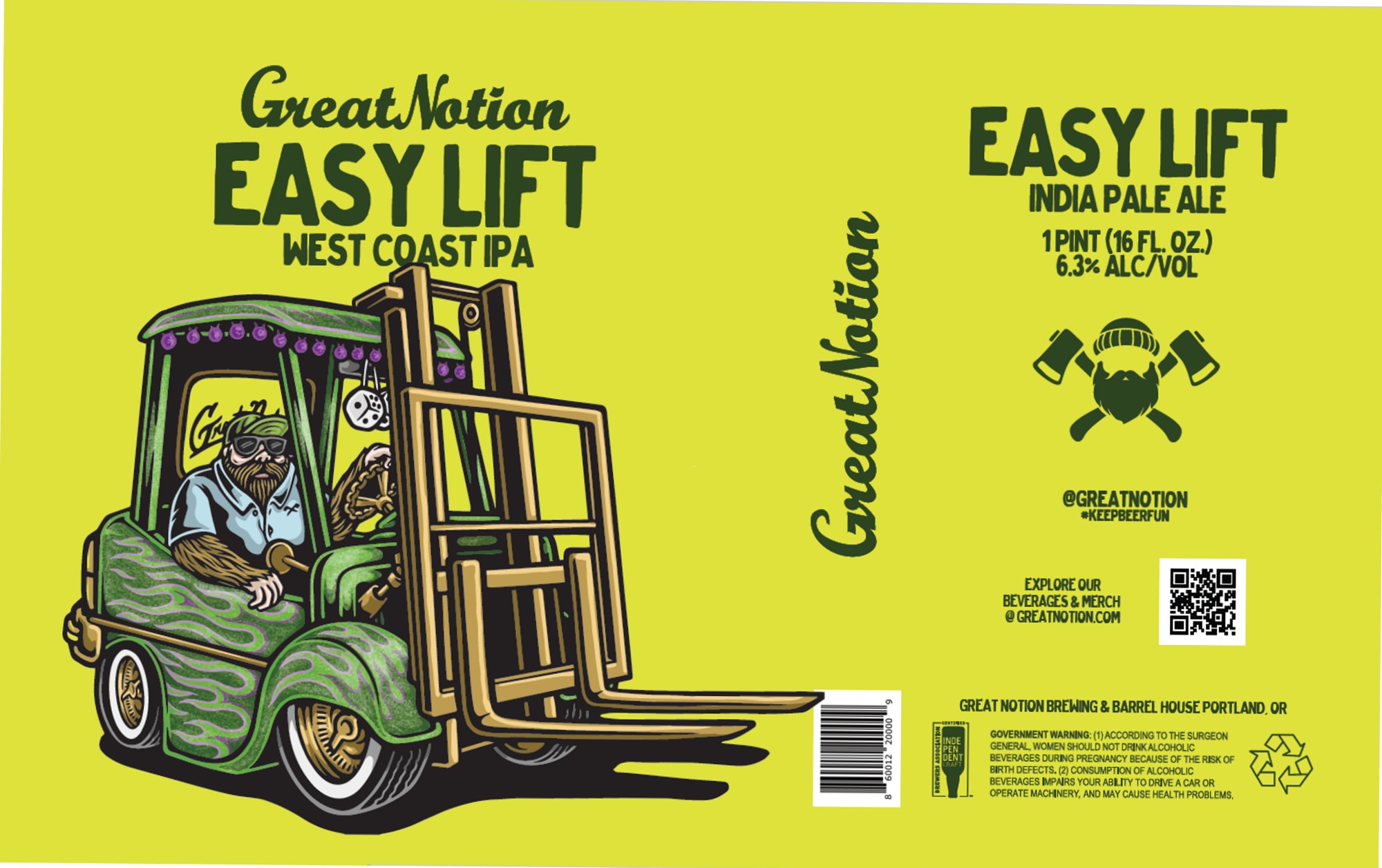Easy Lift by Great Notion - beer label