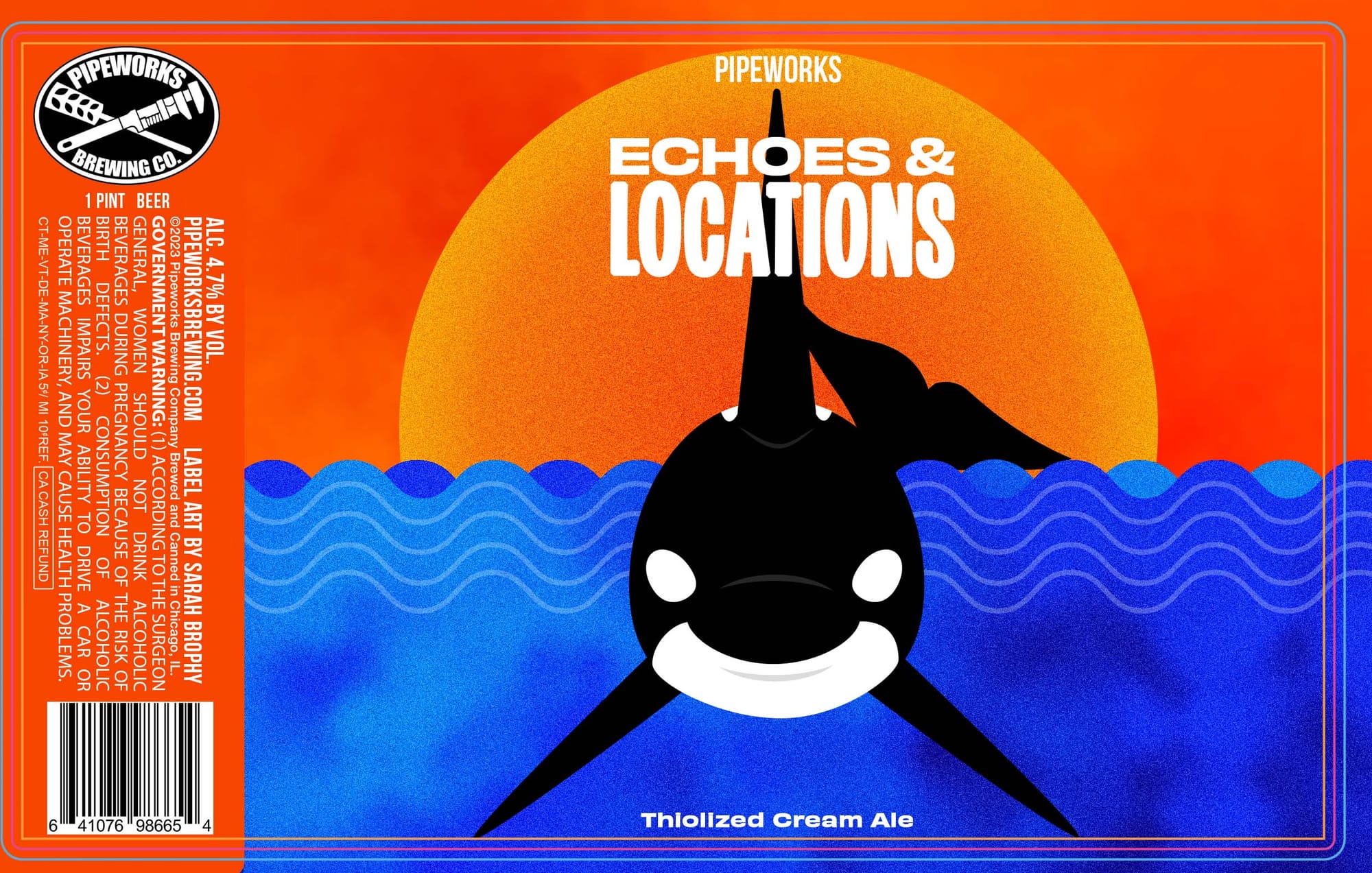 Echoes & Locations by Pipeworks Brewing Co. - beer label