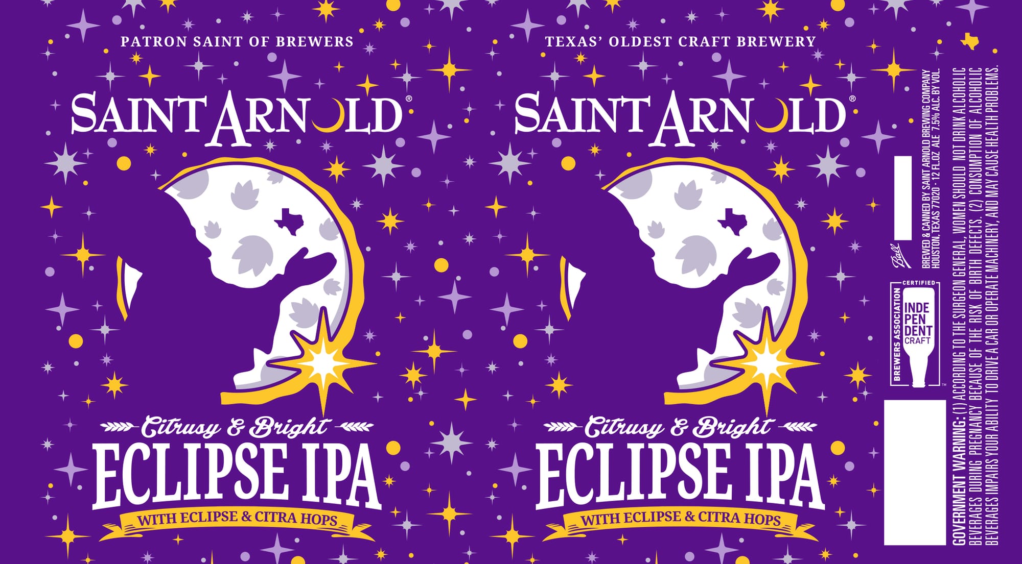 Eclipse IPA by Saint Arnold Brewing Company - beer label