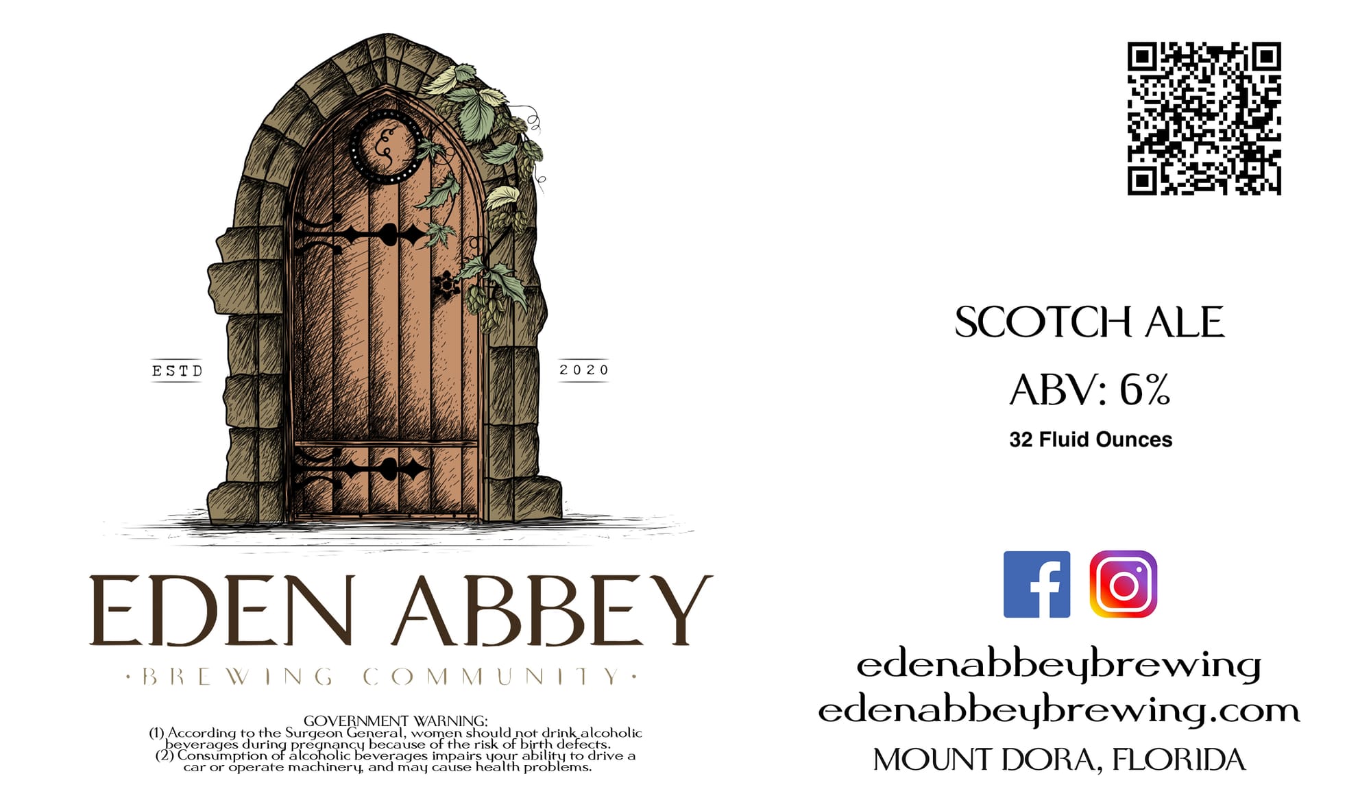 Scotch Ale by Eden Abbey Brewing - beer label